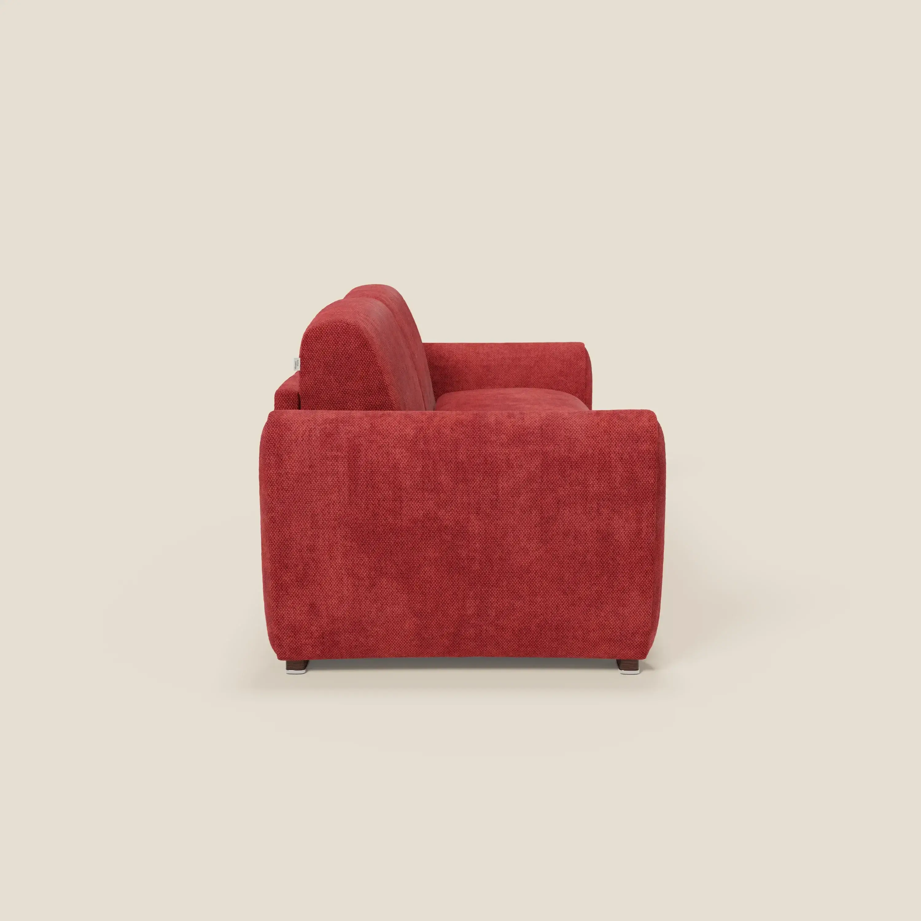 Kaleo Canapé convertible moderne avec matelas H17 cm - en tissu imperméable T26 rouge - Image 4