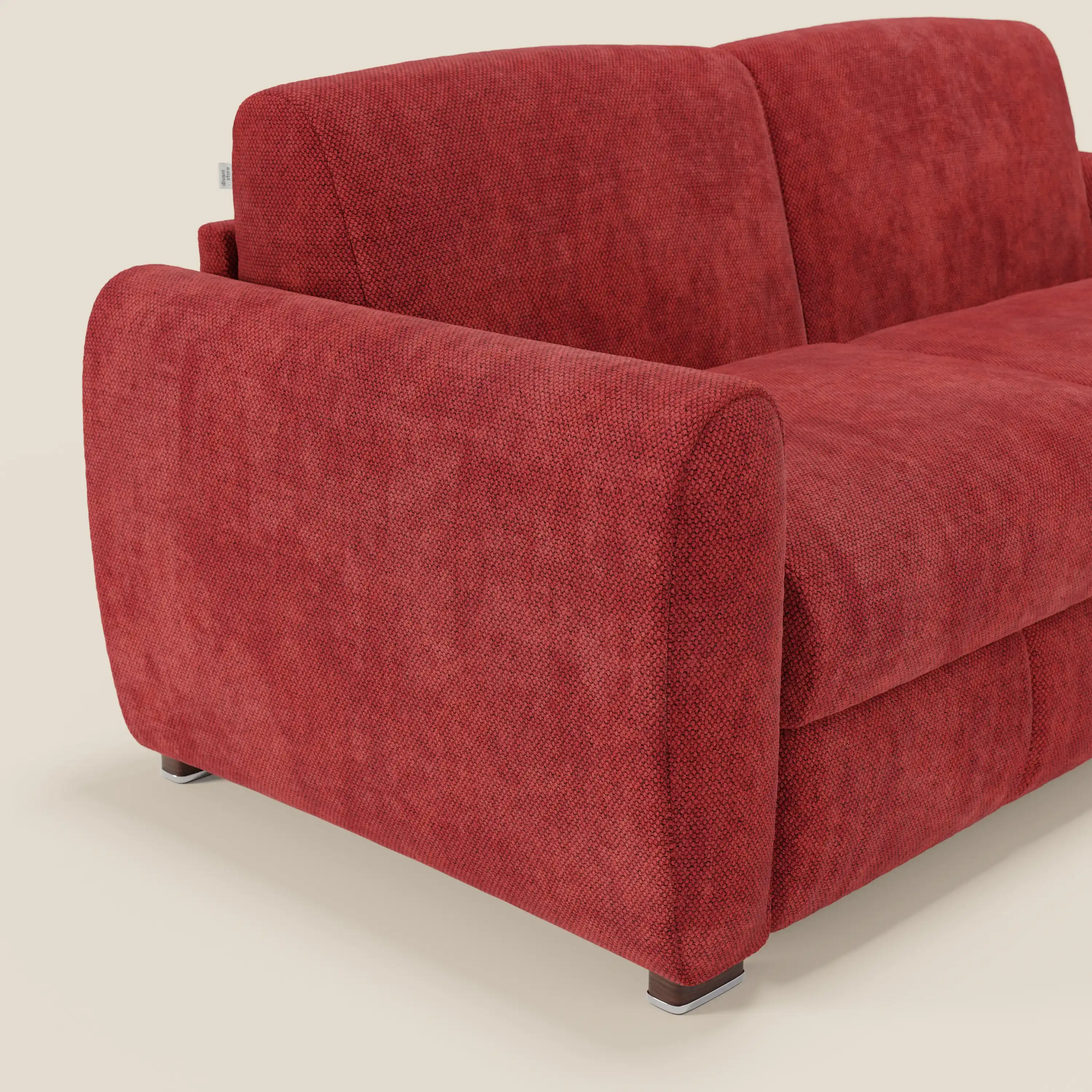 Kaleo Canapé convertible moderne avec matelas H17 cm - en tissu imperméable T26 rouge - Image 6