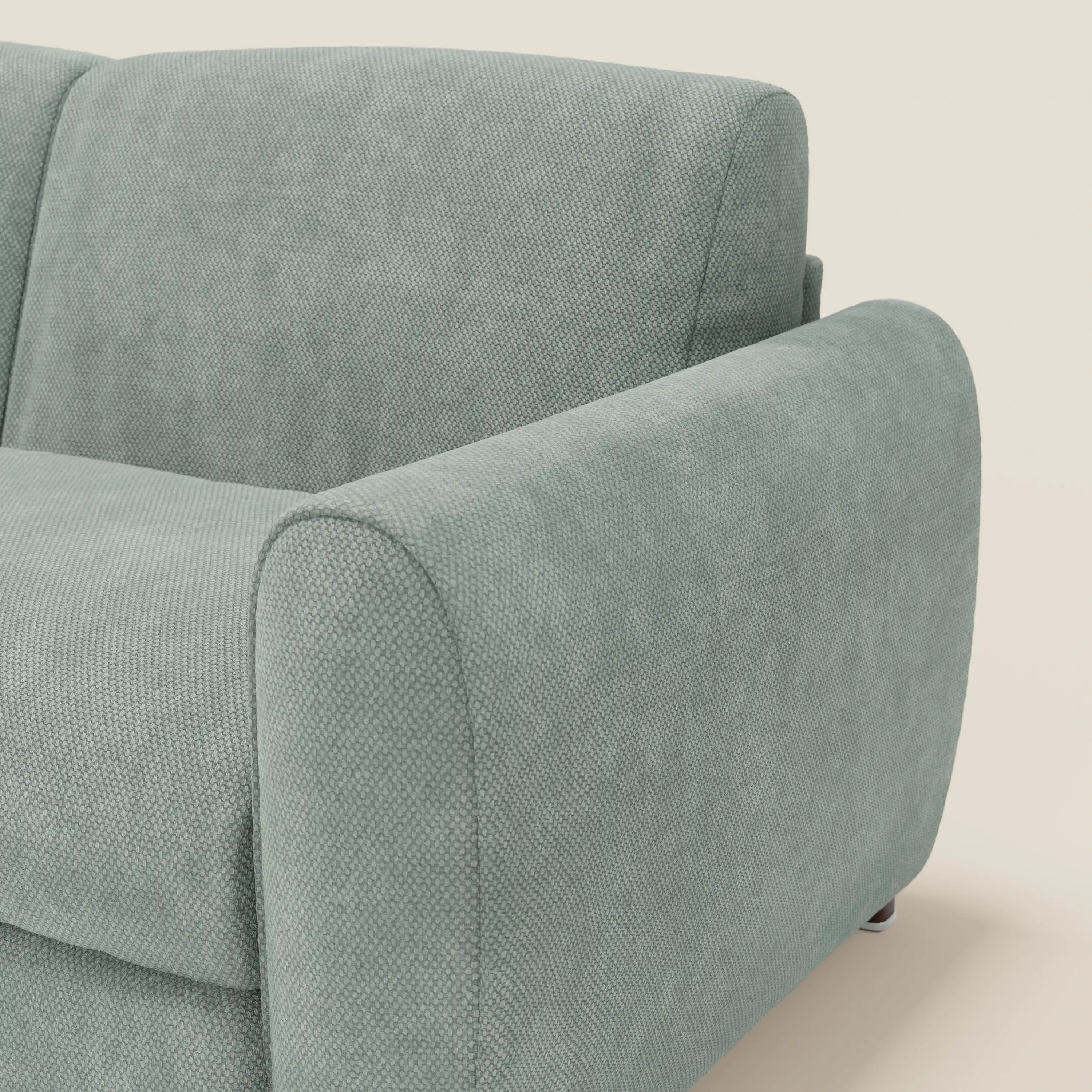 Kaleo Canapé convertible moderne avec matelas H17 cm - en tissu imperméable T26 vert aquamarine - Image 7