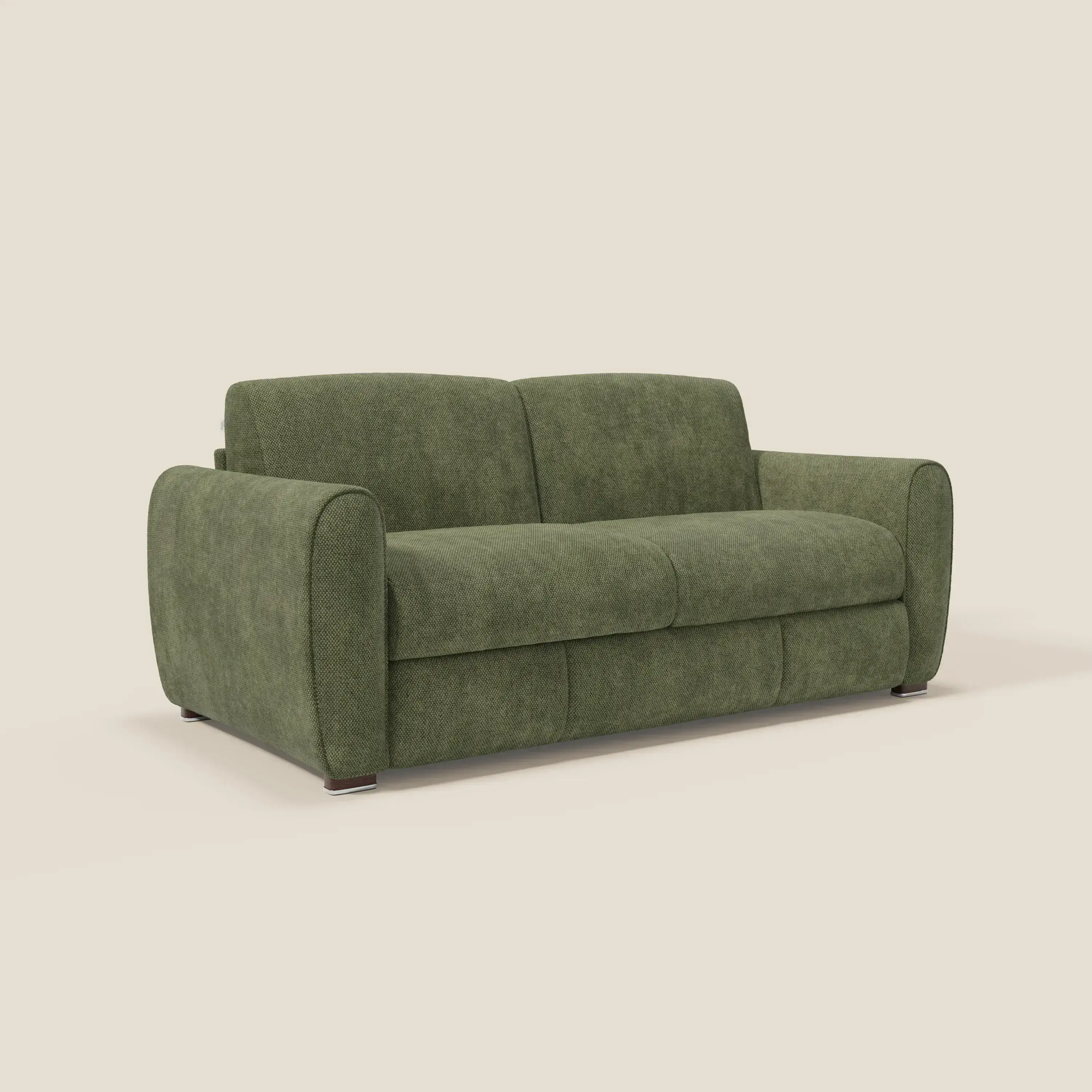 Kaleo Canapé convertible moderne avec matelas H17 cm - en tissu imperméable T26 vert mousse - Image 3