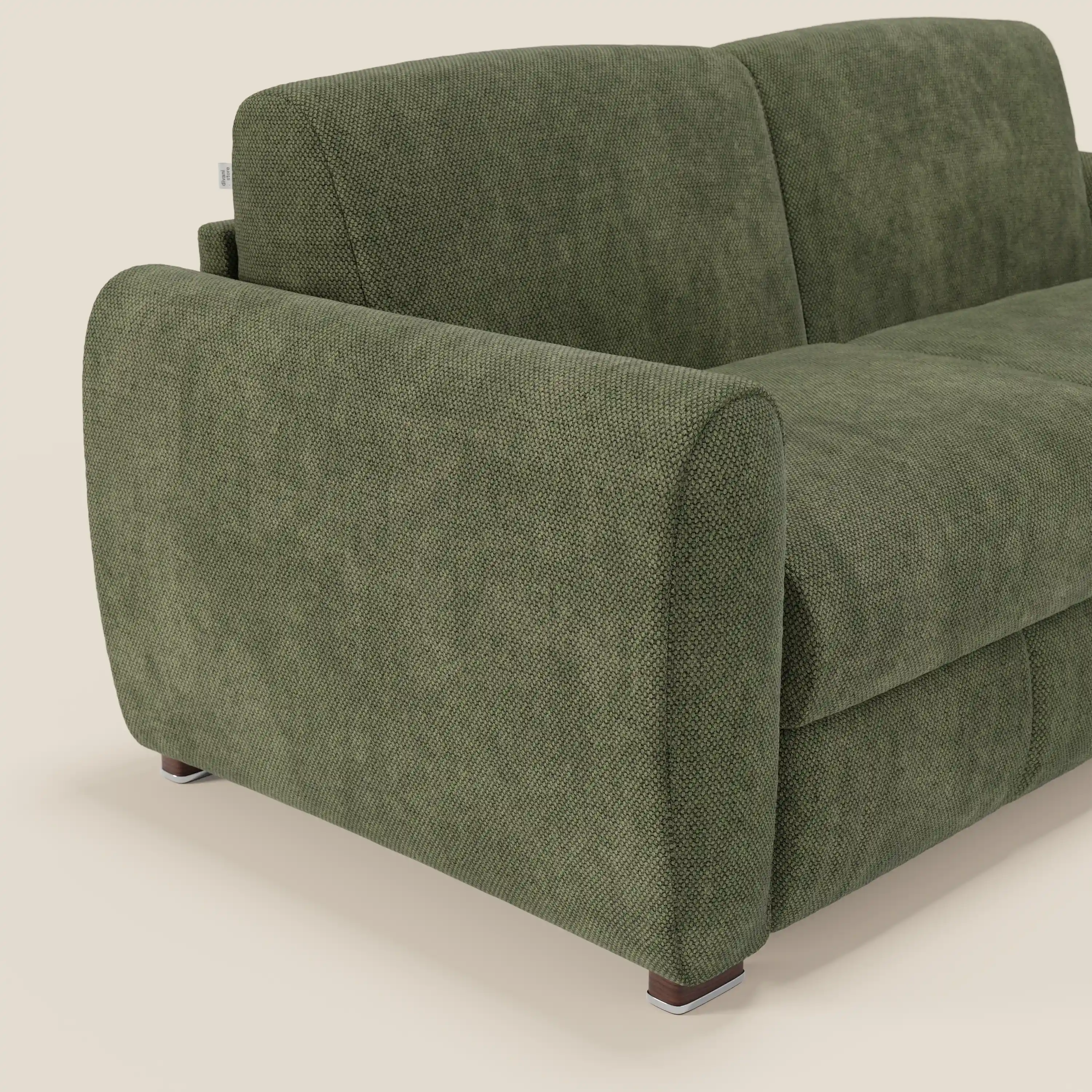 Kaleo Canapé convertible moderne avec matelas H17 cm - en tissu imperméable T26 vert mousse - Image 6
