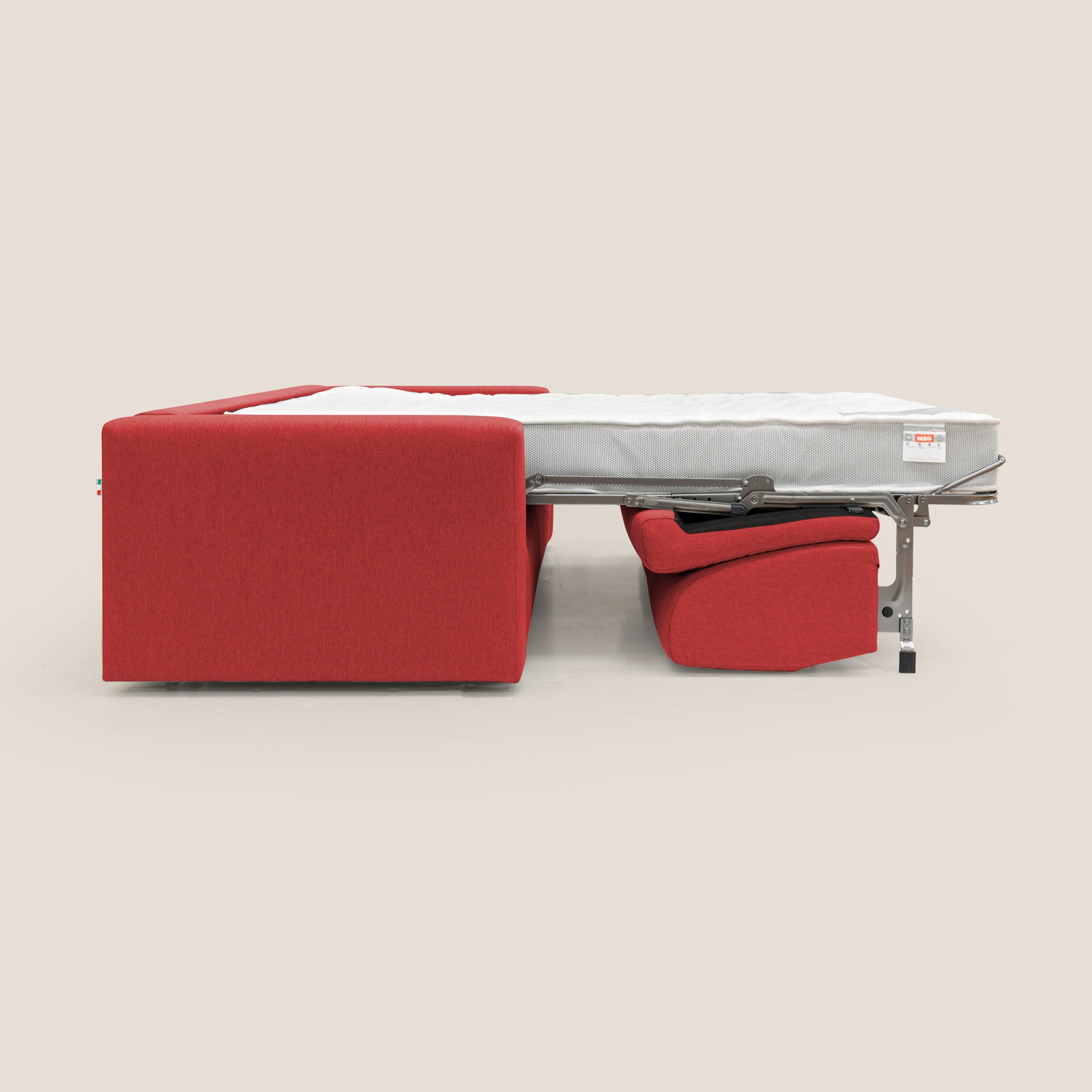 Kansas Canapé lit convertible h20 cm en tissu imperméable T13 rouge - Image 13