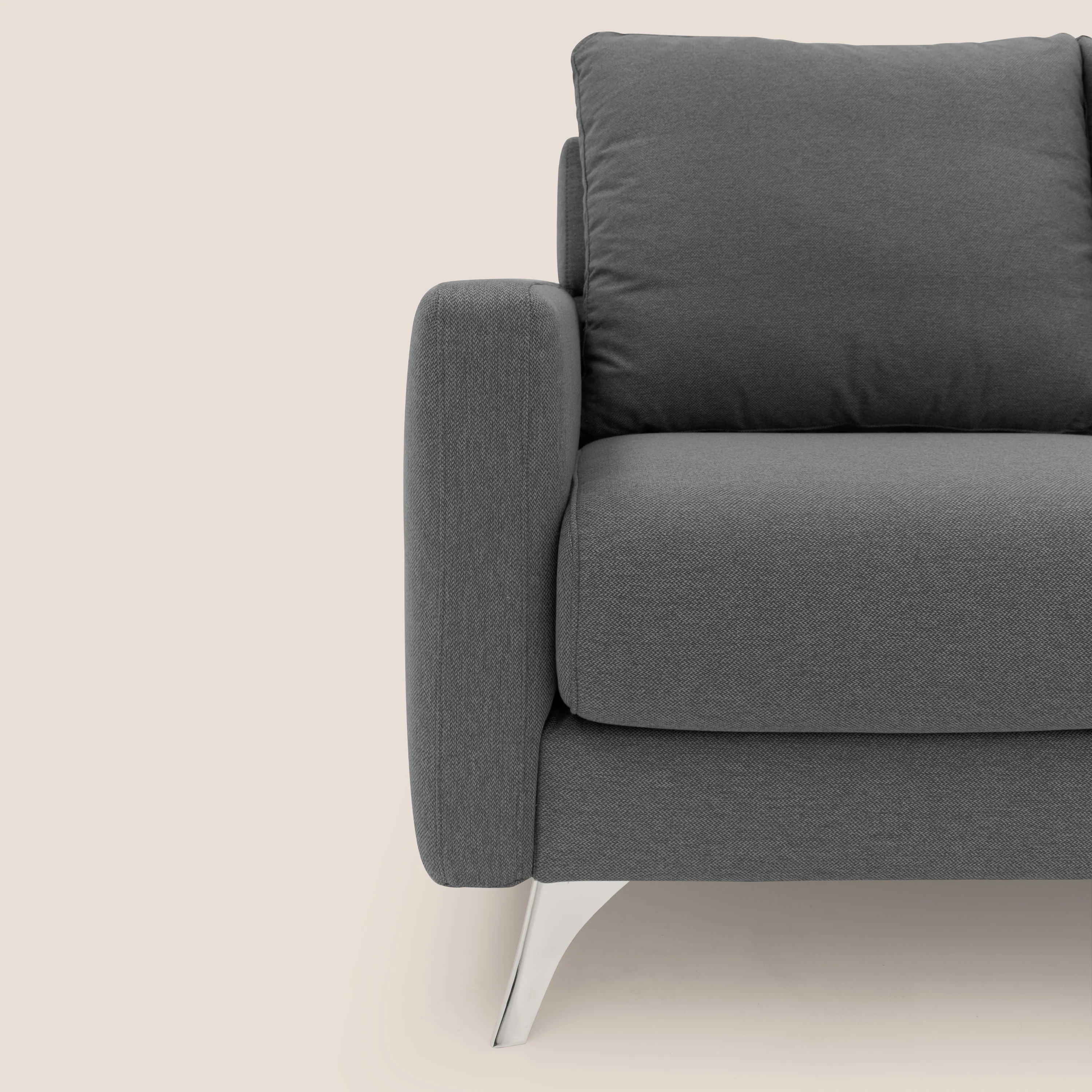 Klimt canapé d'angle avec assises coulissantes en tissu dous détachable T05 anthracite - Image 6