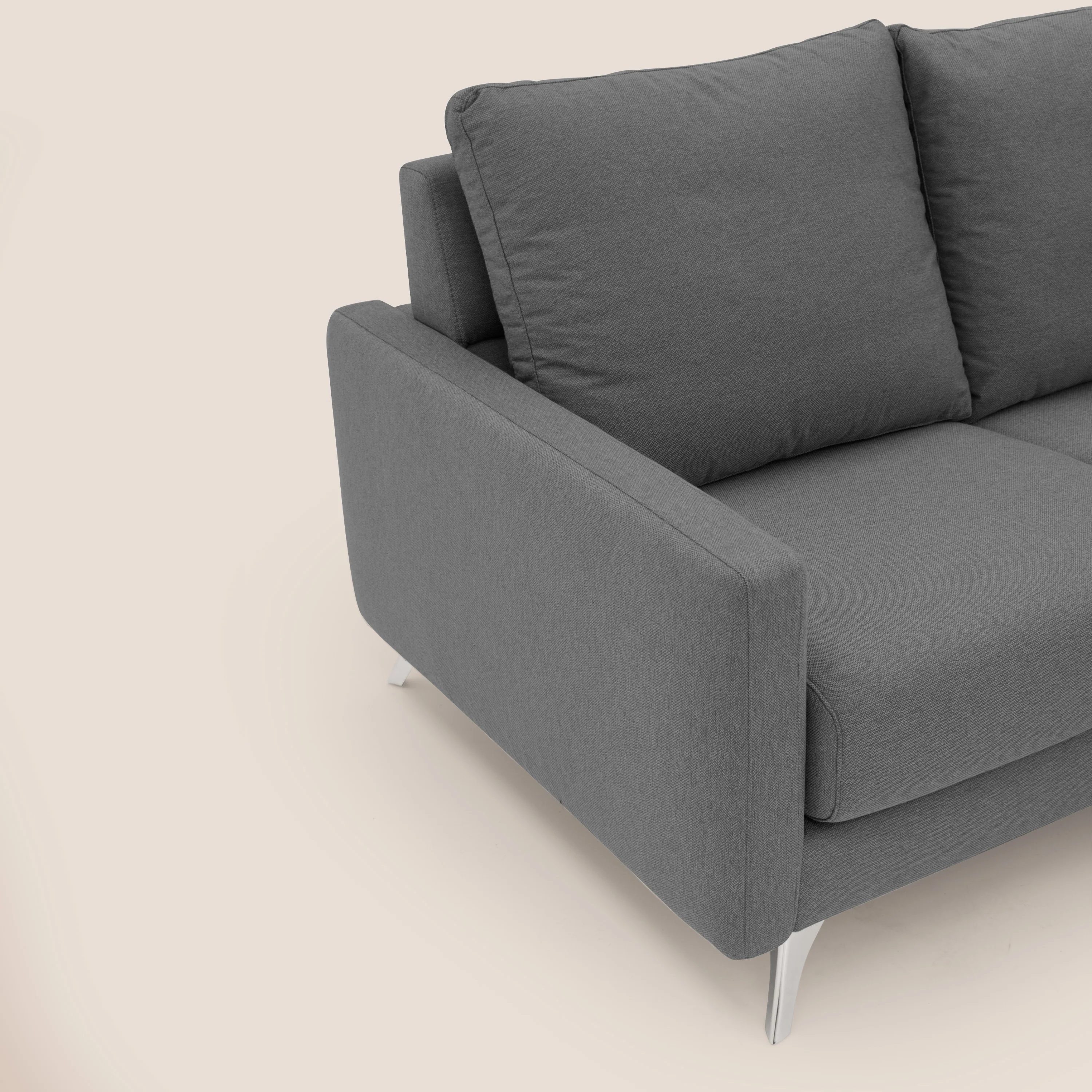 Klimt canapé d'angle avec assises coulissantes en tissu dous détachable T05 anthracite - Image 7