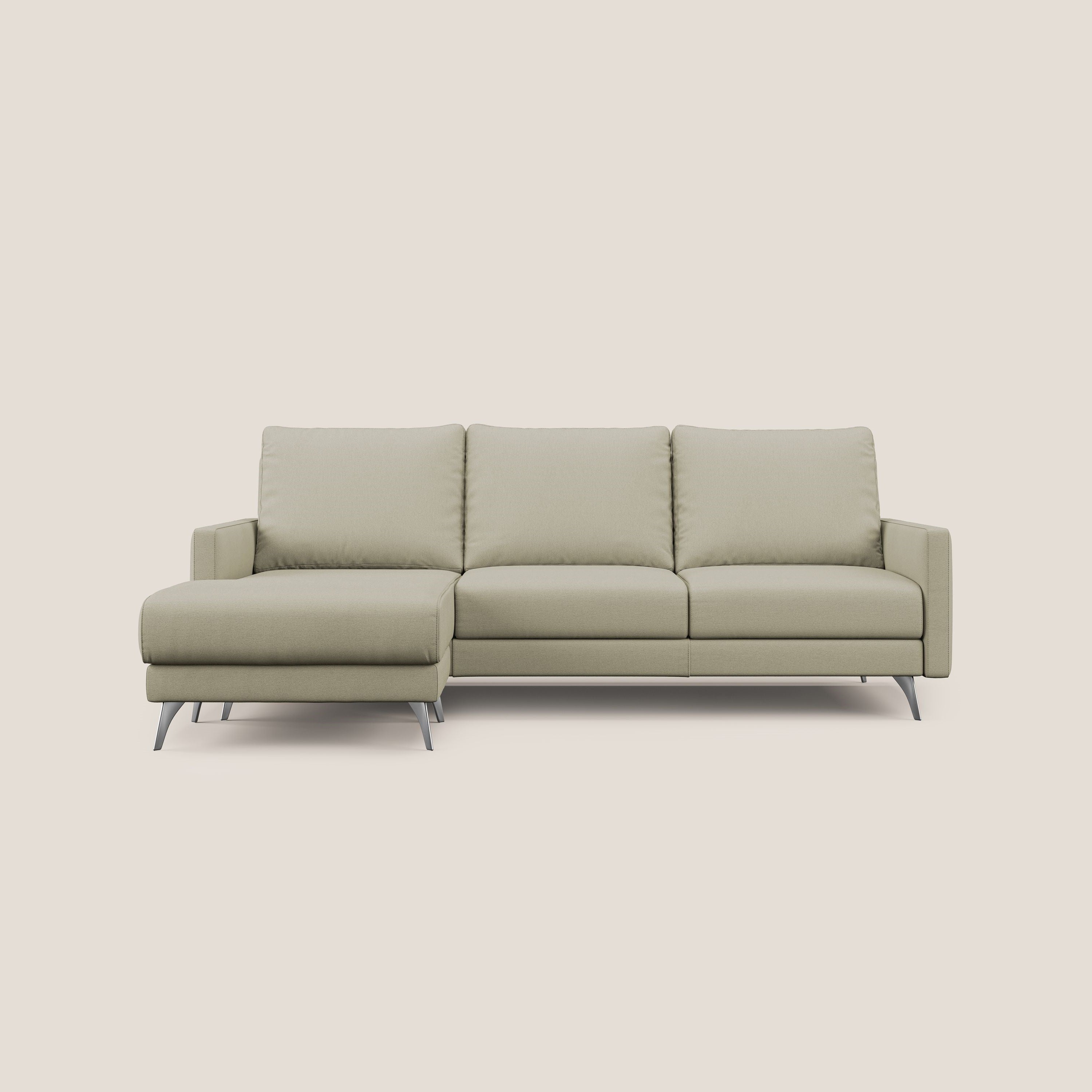 Klimt canapé d'angle avec assises coulissantes en tissu dous détachable T05 crème - Image 10