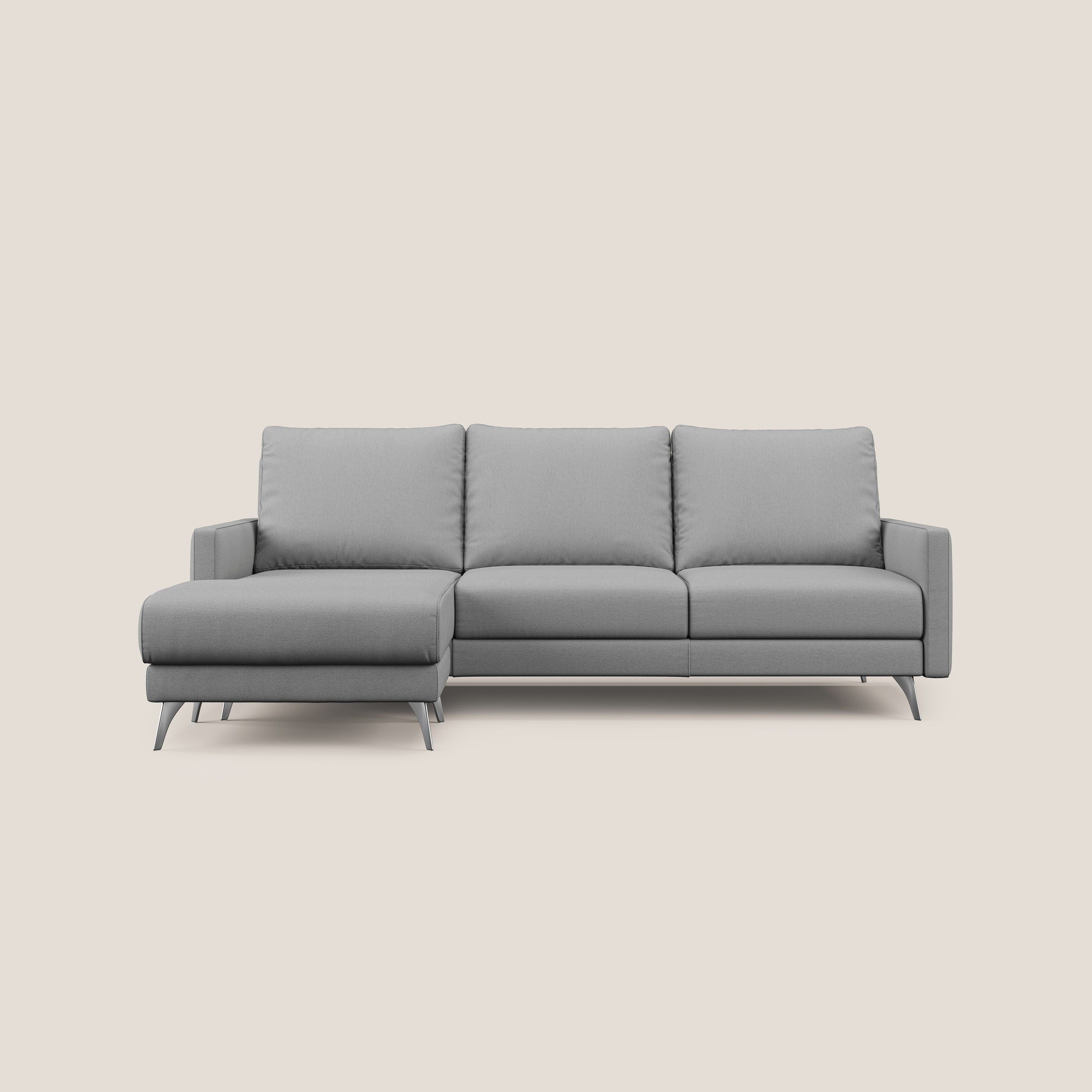 Klimt canapé d'angle avec assises coulissantes en tissu dous détachable T05 gris - Image 10