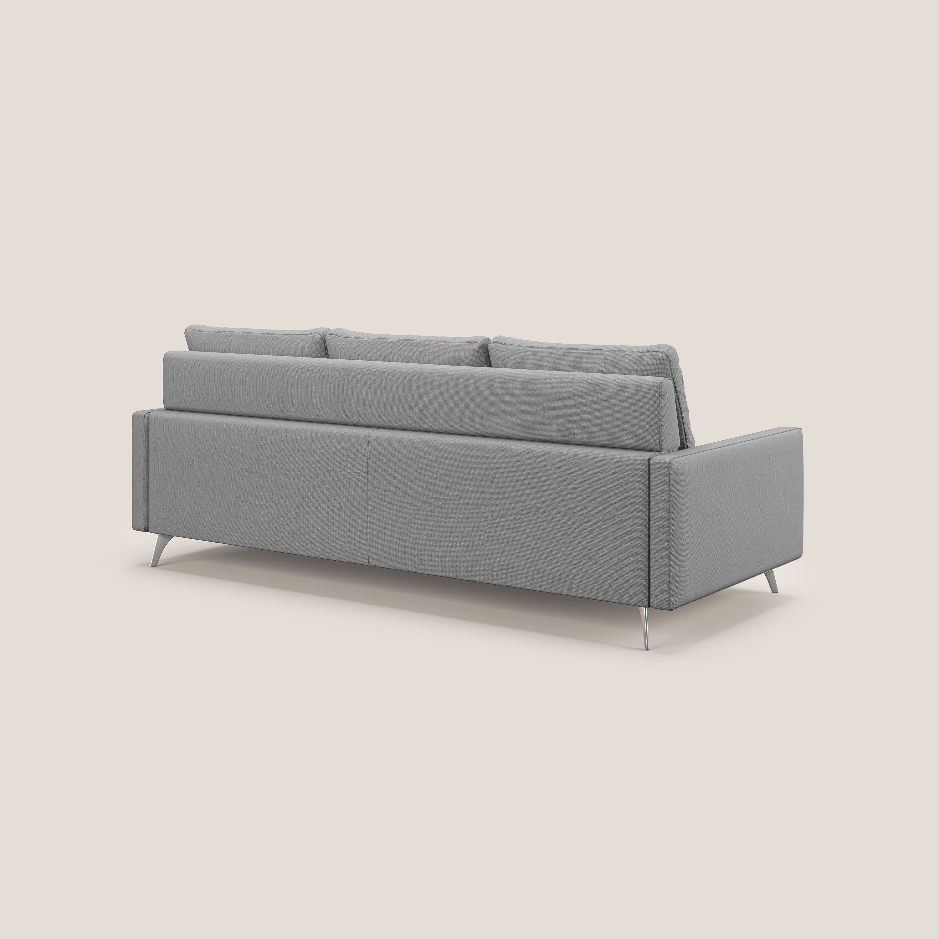 Klimt canapé d'angle avec assises coulissantes en tissu dous détachable T05 gris - Image 5