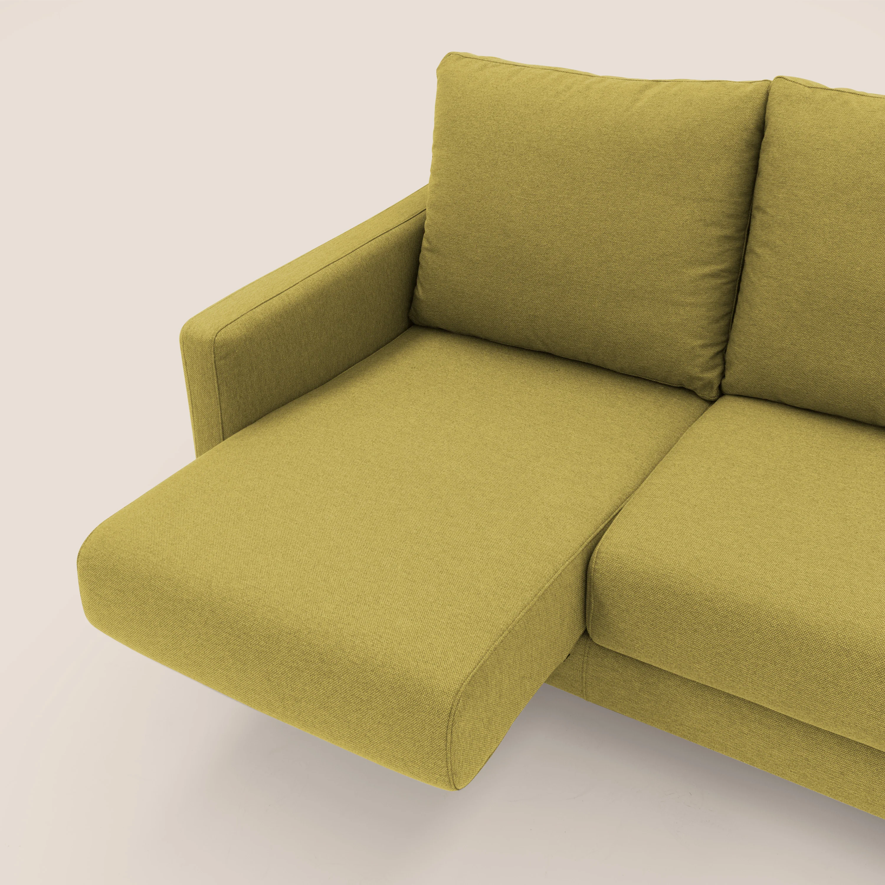 Klimt canapé d'angle avec assises coulissantes en tissu dous détachable T05 jaune - Image 8