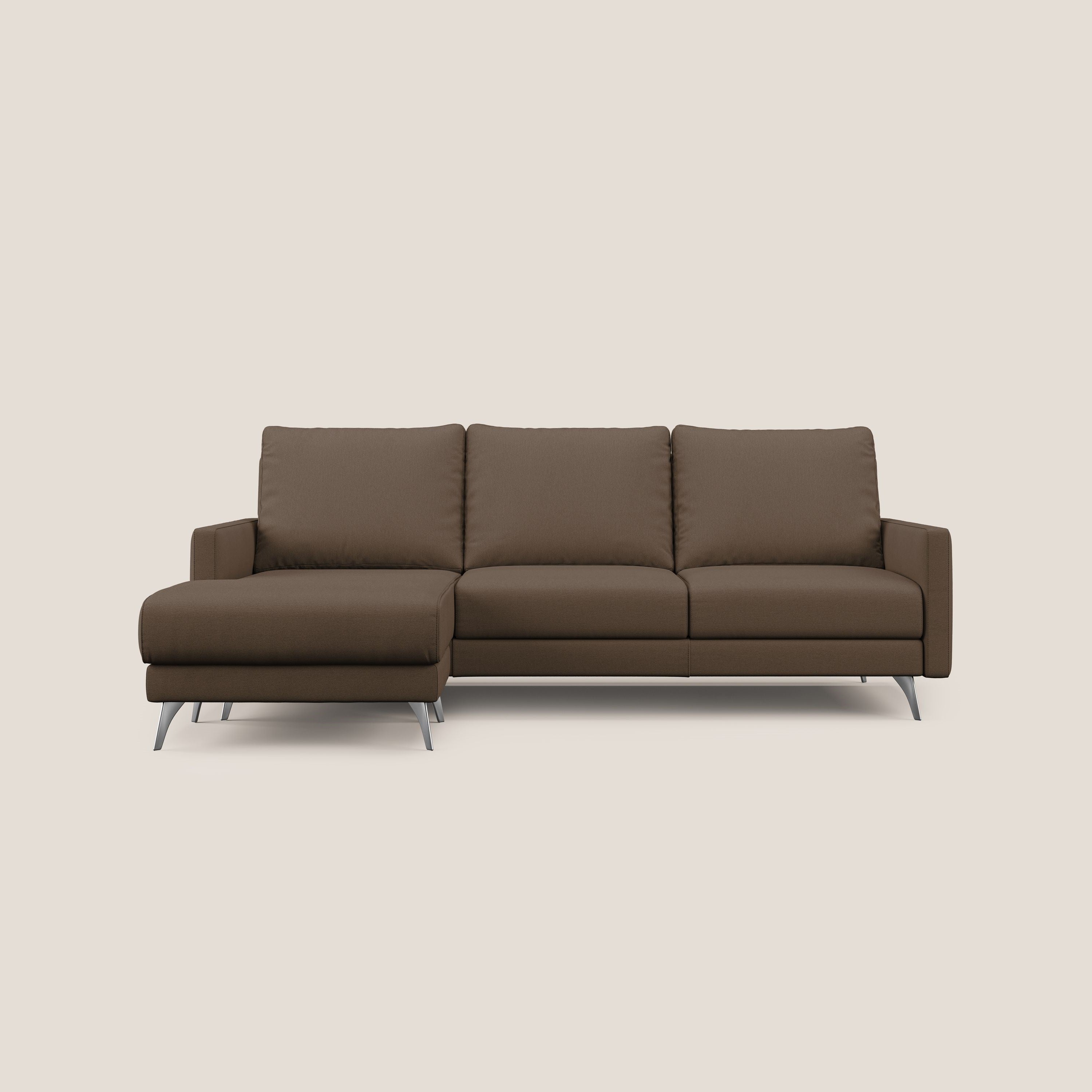 Klimt canapé d'angle avec assises coulissantes en tissu dous détachable T05 marron - Image 10
