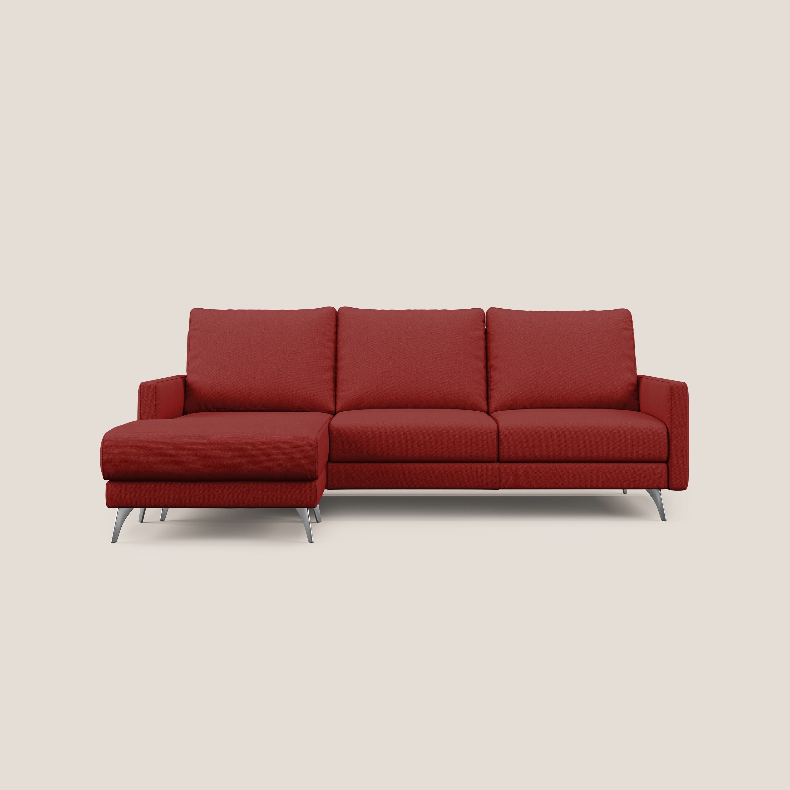 Klimt canapé d'angle avec assises coulissantes en tissu dous détachable T05 rouge - Image 10