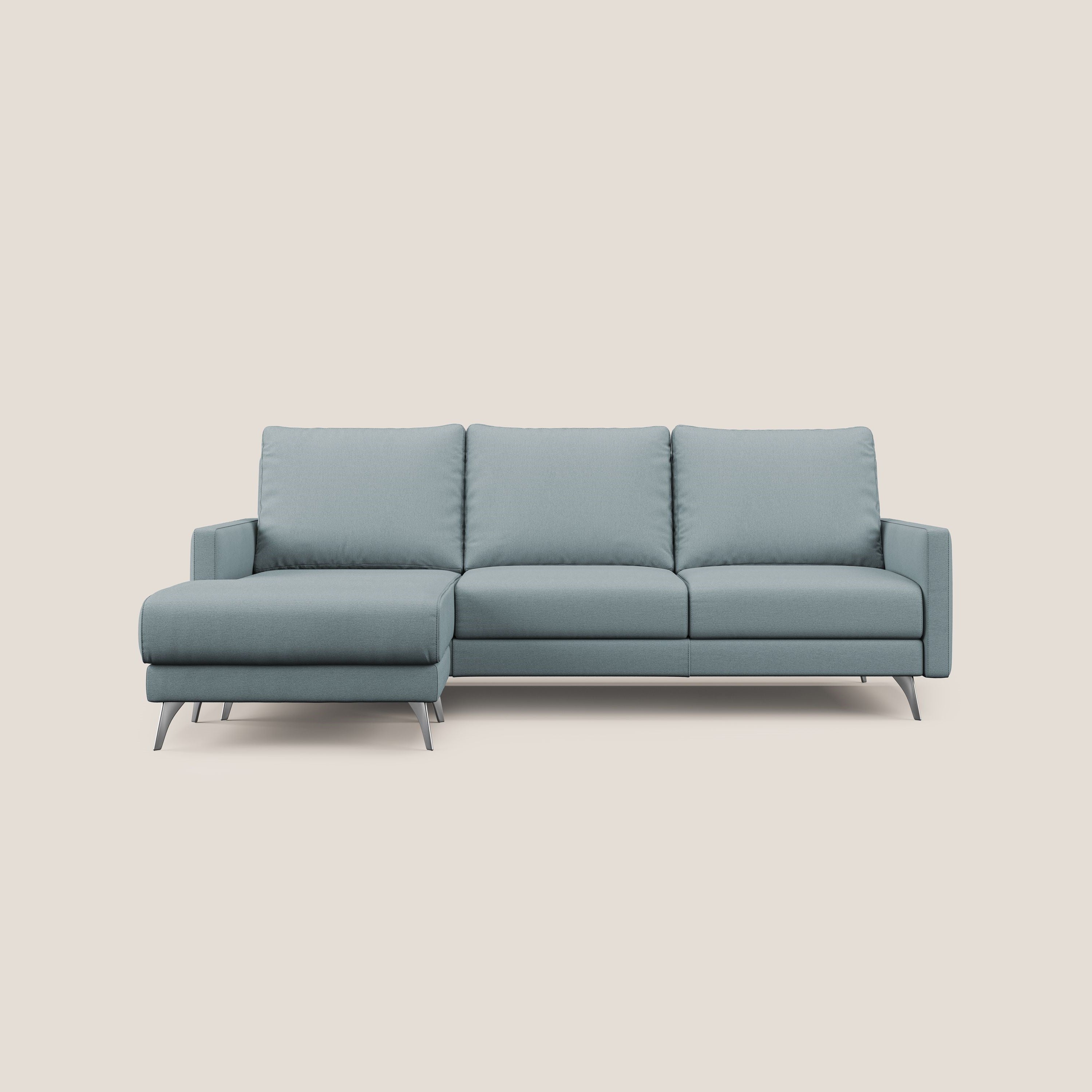 Klimt canapé d'angle avec assises coulissantes en tissu dous détachable T05 sucre glace - Image 10