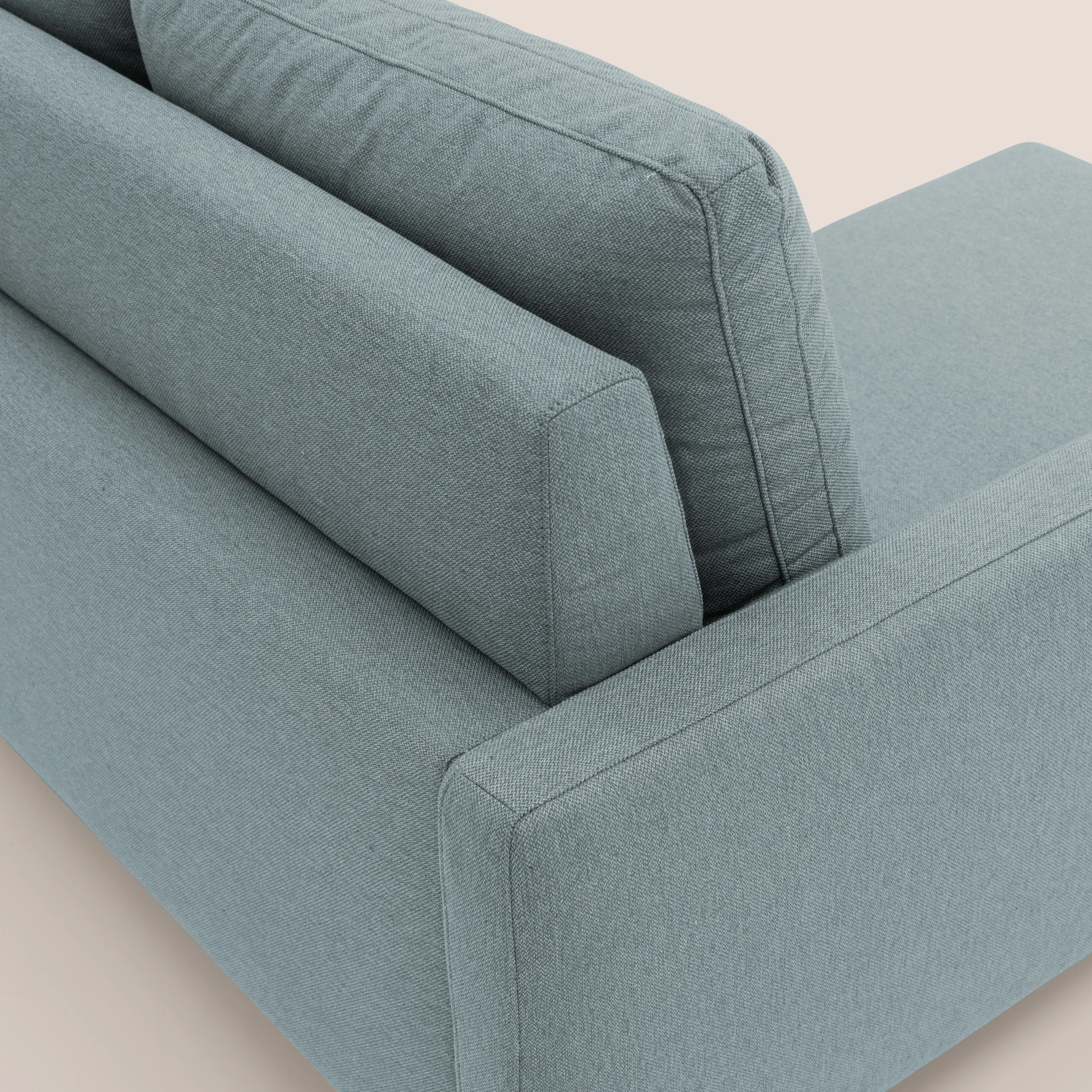 Klimt canapé d'angle avec assises coulissantes en tissu dous détachable T05 sucre glace - Image 9