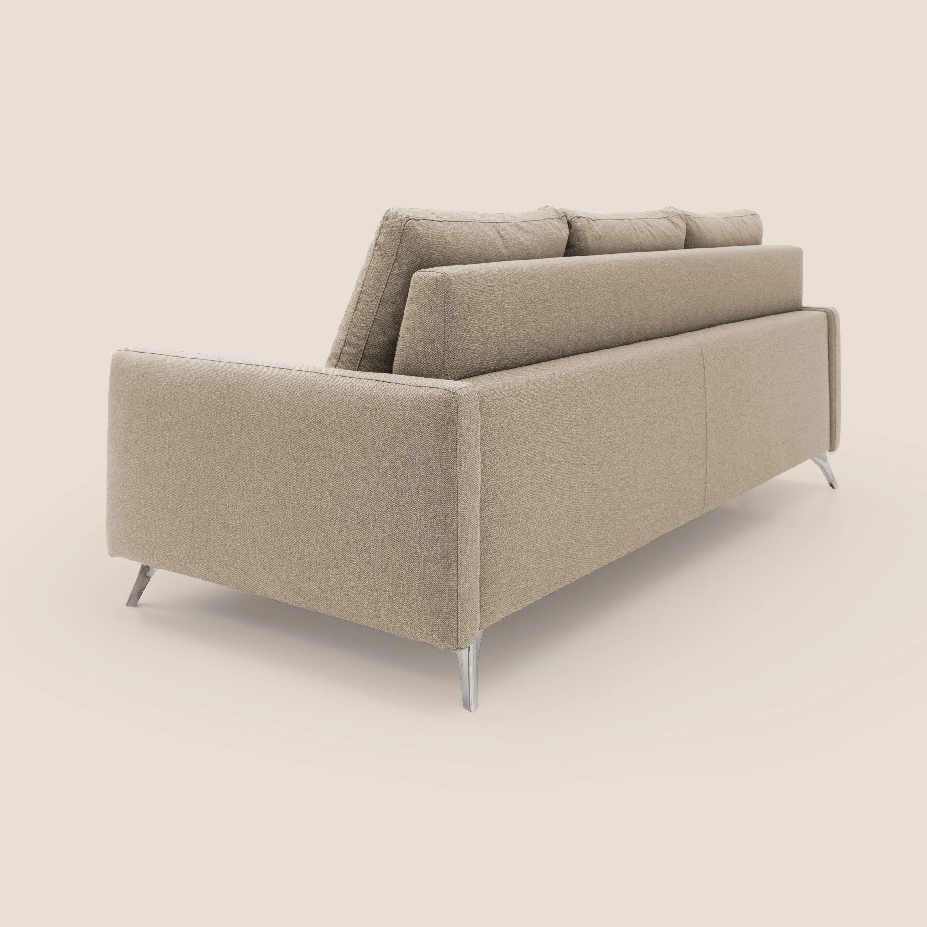 Klimt canapé 3 assises coulissantes et dossier en duvet d'oie en tissu détachable T05 beige - Image 10