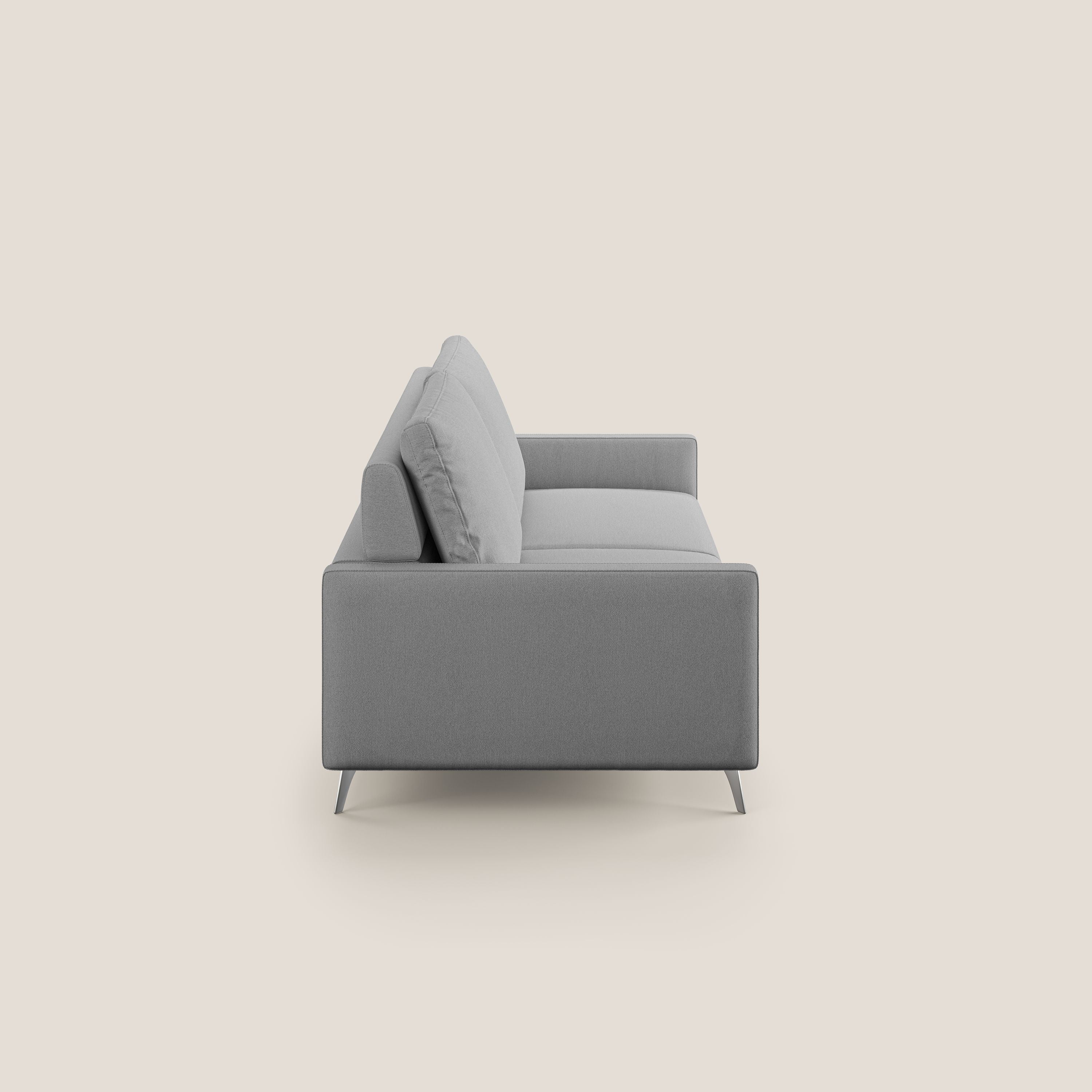 Klimt canapé avec assises coulissantes et dossier en duvet d'oie en tissu détachable T05 gris - Image 8
