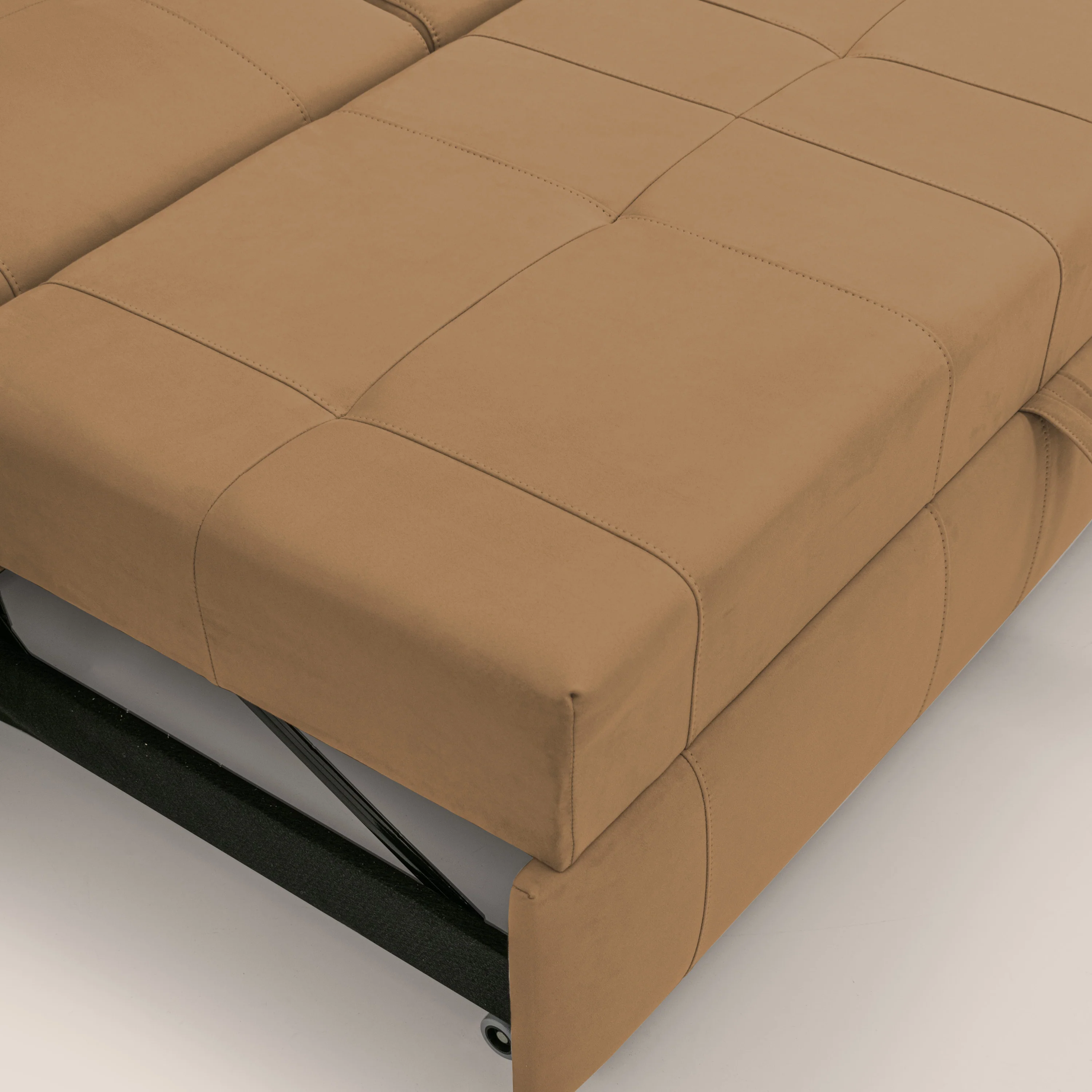 Kronos Canapé d'angle avec pouf extractible et coffre de rangement en microfibre imperméable T11 cuir - Image 9