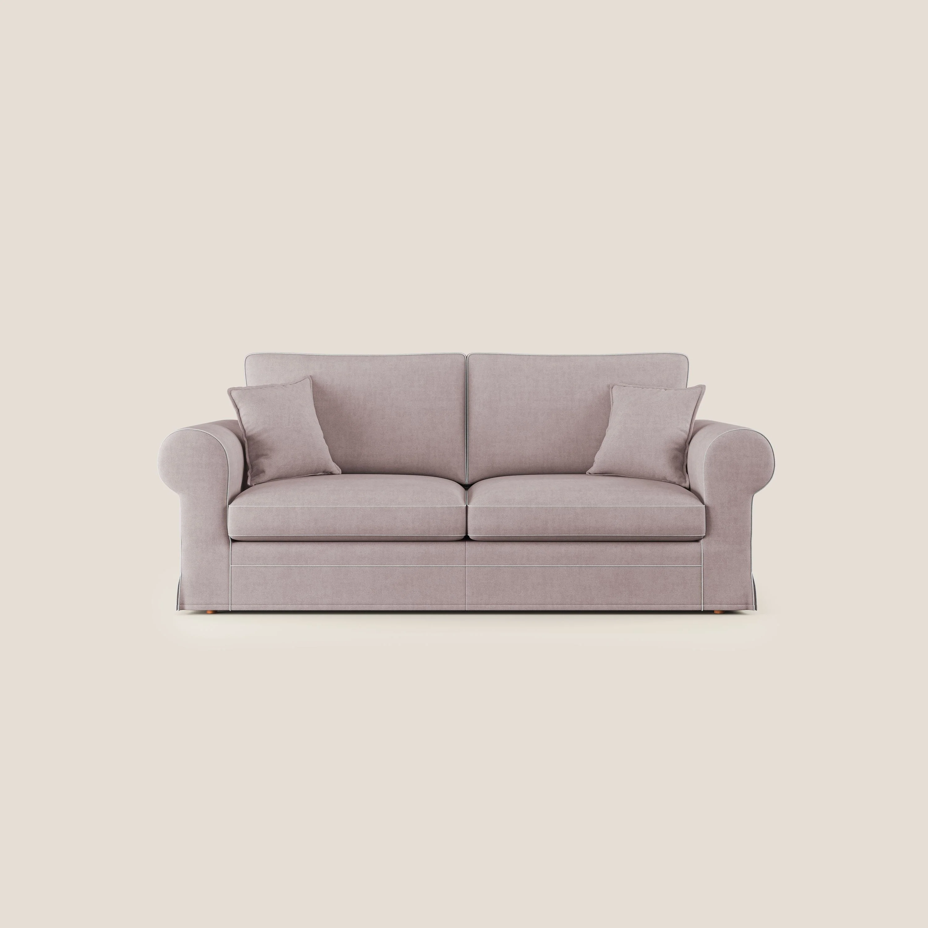 Lady canapé classique en plume d'oie bicolore en tissu imperméable T02 blanc