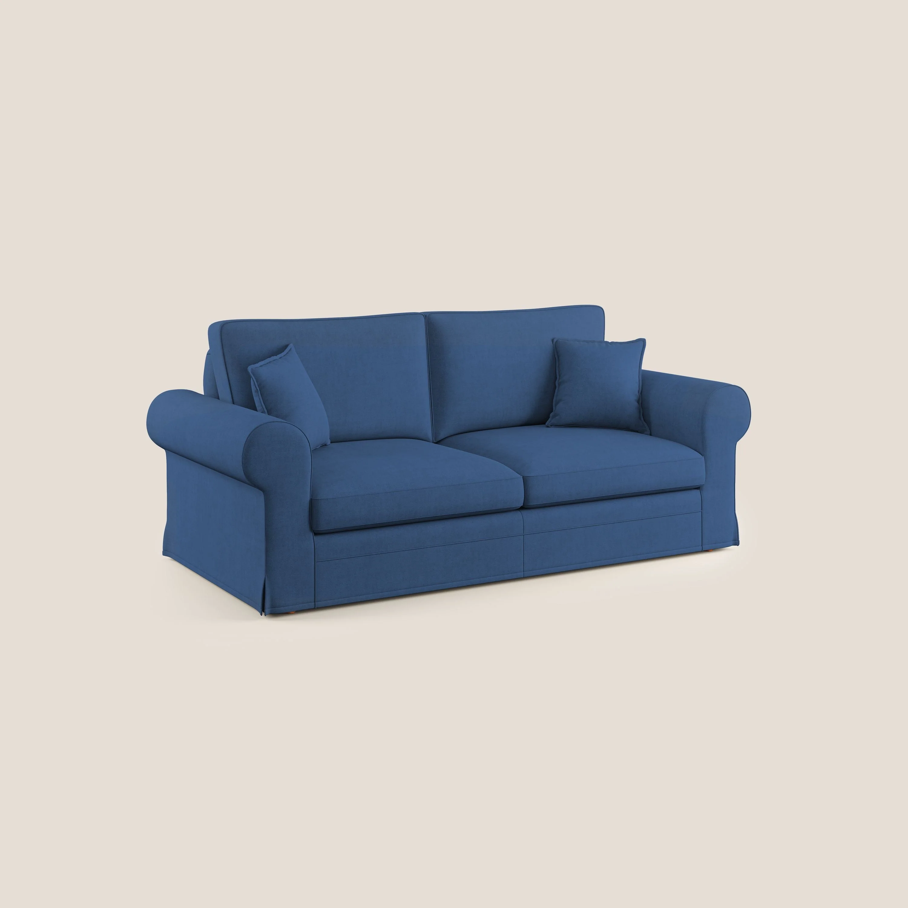 Lady canapé classique en plume d'oie réalisé avec un tissu imperméable T02 bleu - Image 2