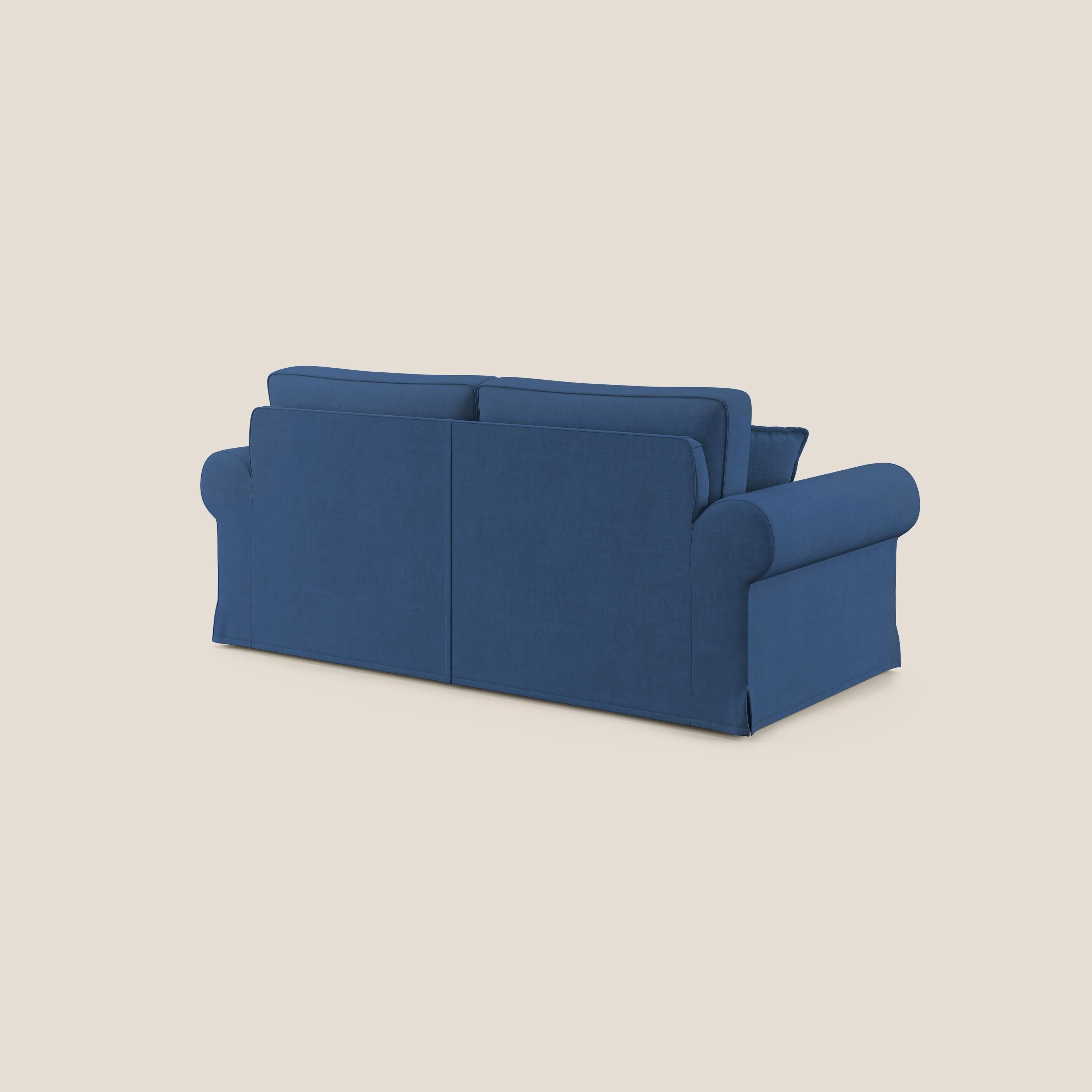Lady canapé classique en plume d'oie réalisé avec un tissu imperméable T02 bleu - Image 4