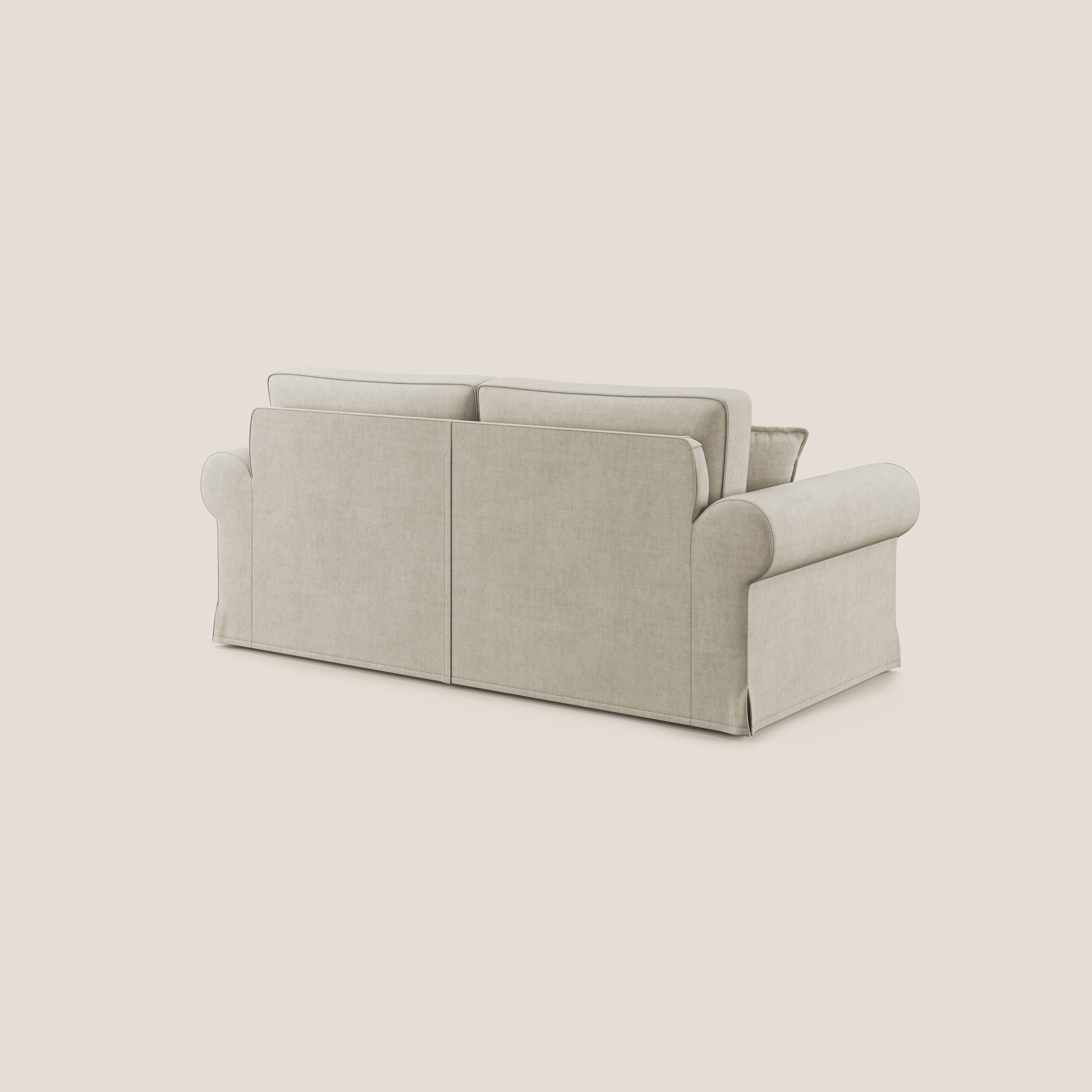 Lady canapé classique en plume d'oie réalisé avec un tissu imperméable T02 crème - Image 5