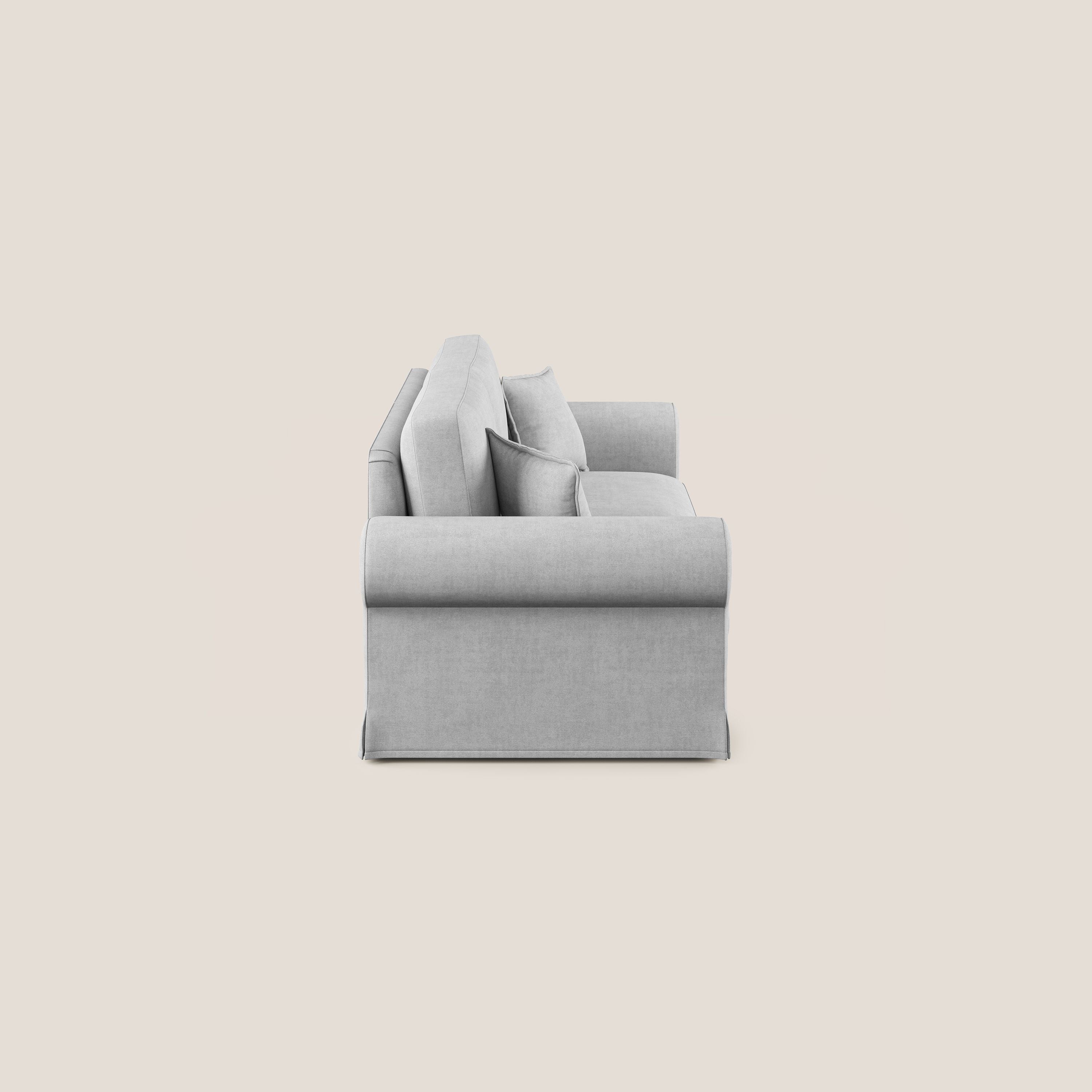 Lady canapé classique en plume d'oie réalisé avec un tissu imperméable T02 gris clair - Image 3
