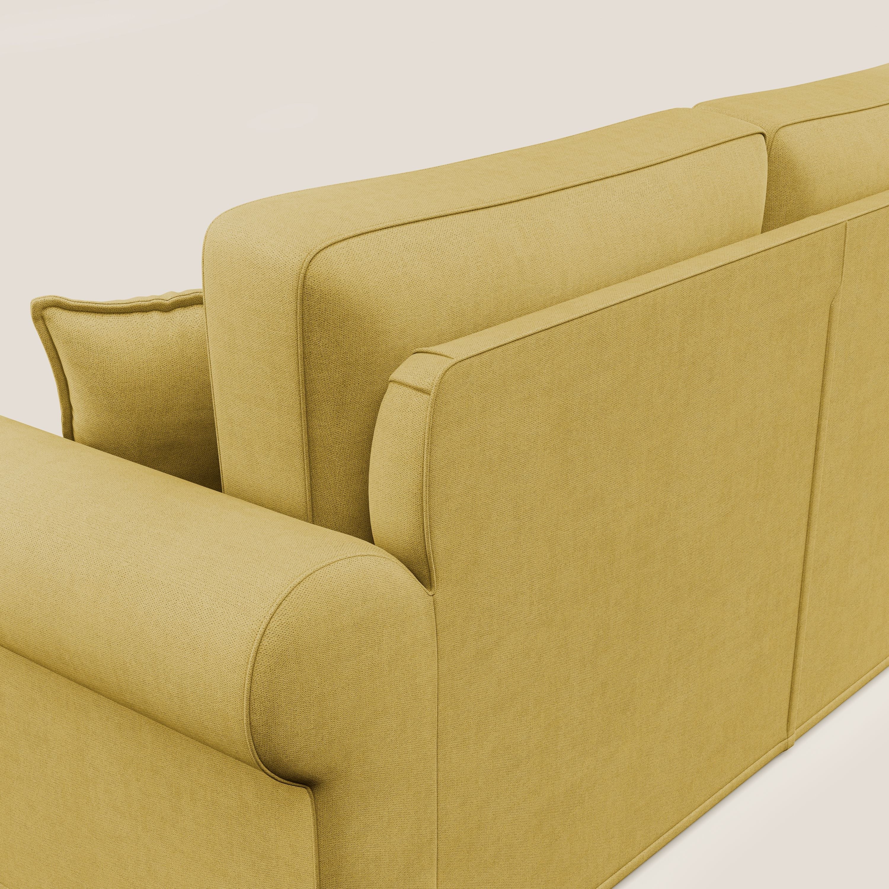 Lady canapé classique en plume d'oie réalisé avec un tissu imperméable T02 jaune - Image 6