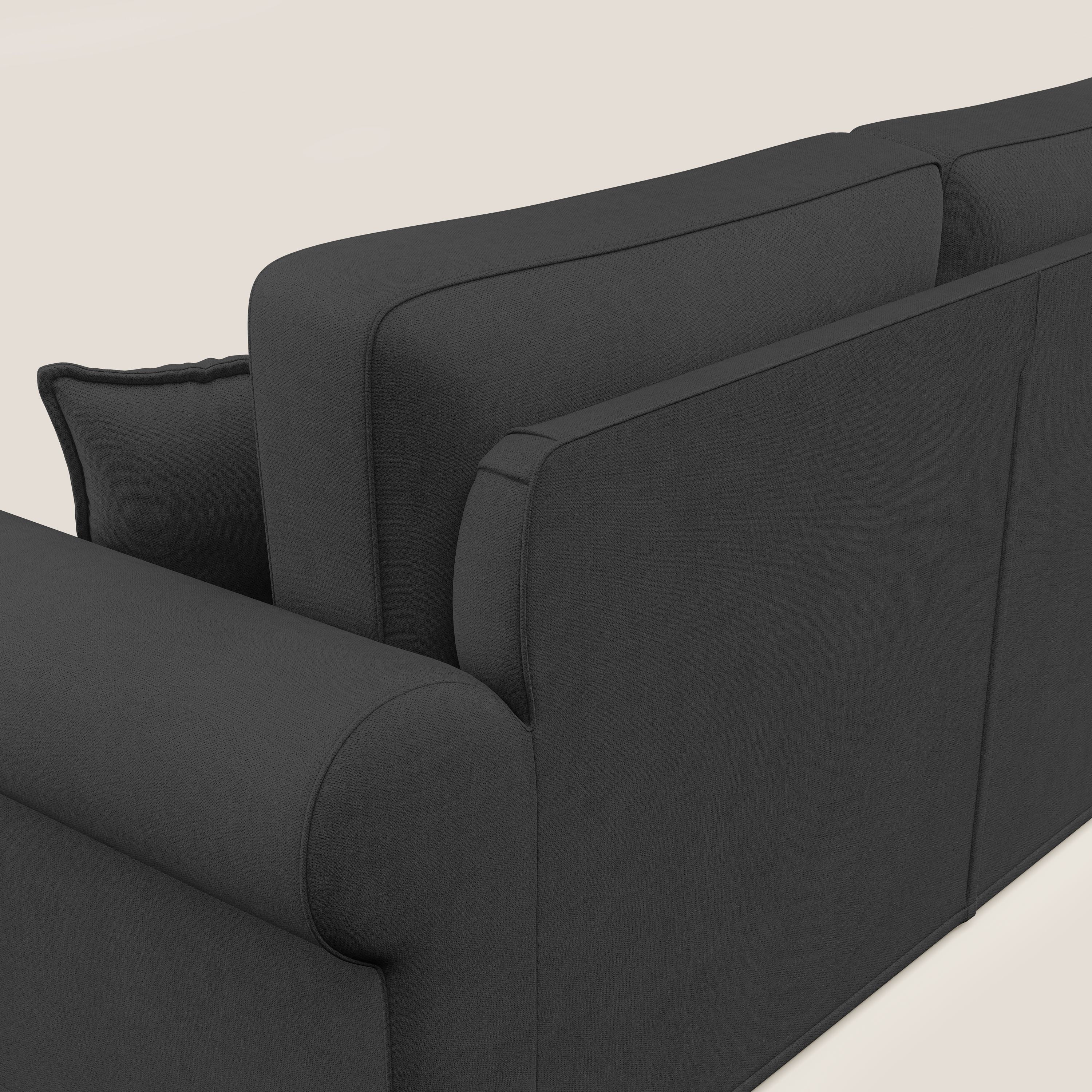 Lady canapé classique en plume d'oie réalisé avec un tissu imperméable T02 noir - Image 6