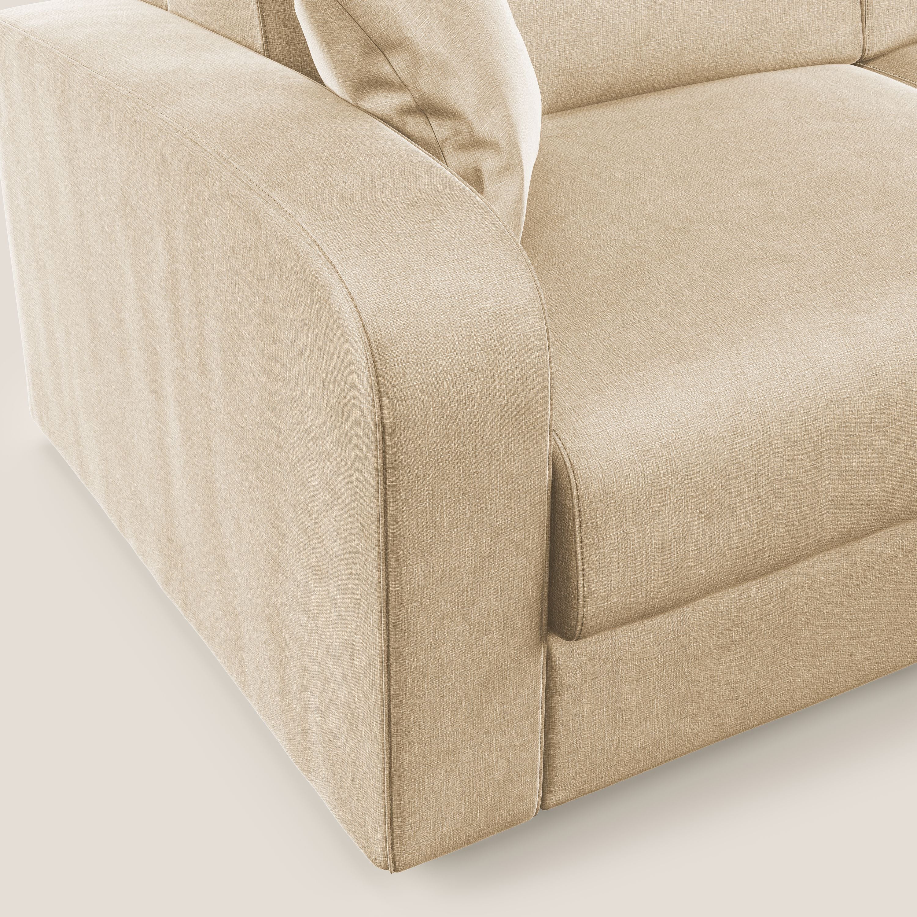 Lebron canapé d'angle convertible en velours T01 beige - Image 8