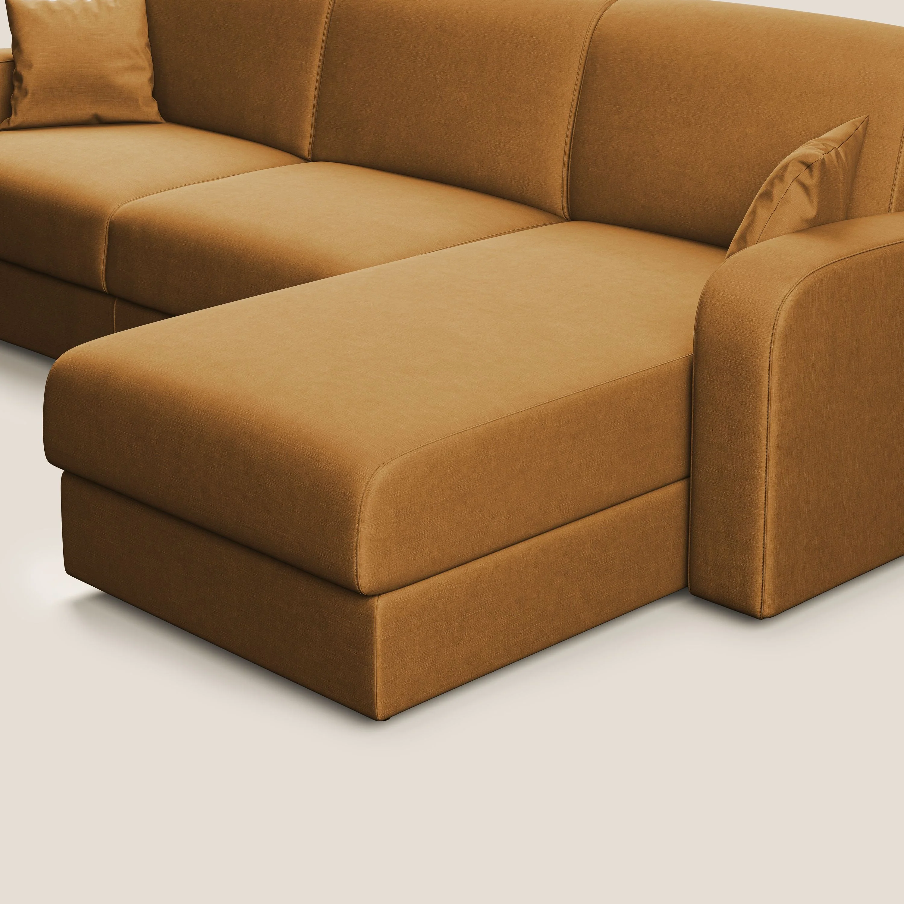 Lebron canapé d'angle convertible en velours T01 or - Image 4
