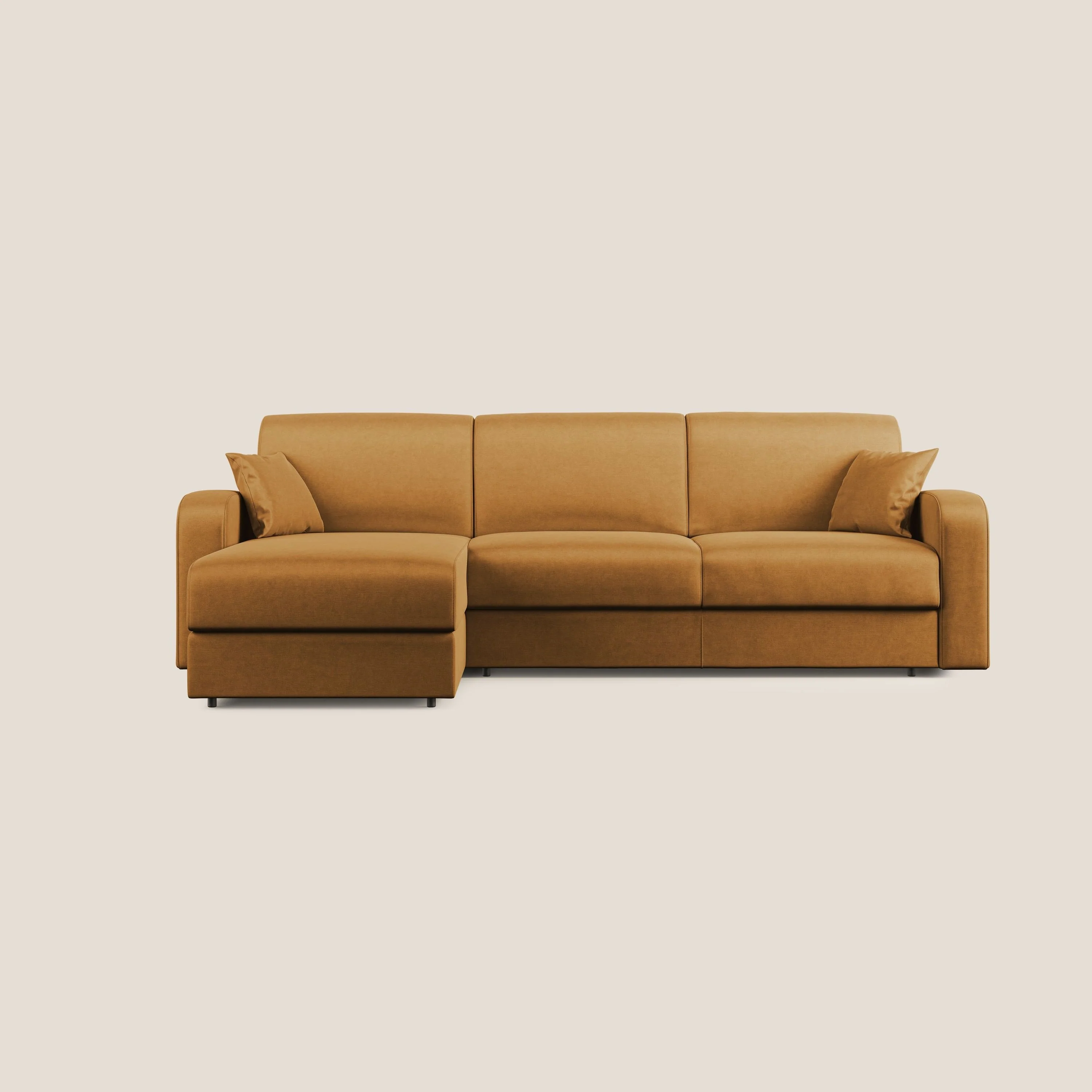 Lebron canapé d'angle convertible en velours T01 or - Image 9