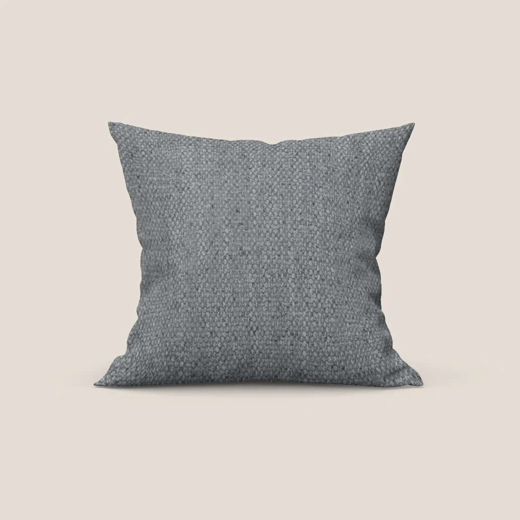 Levante coussin disponible en différentes couleurs en bouclette recyclée fraîche à trame mélangée détachable T16 gris
