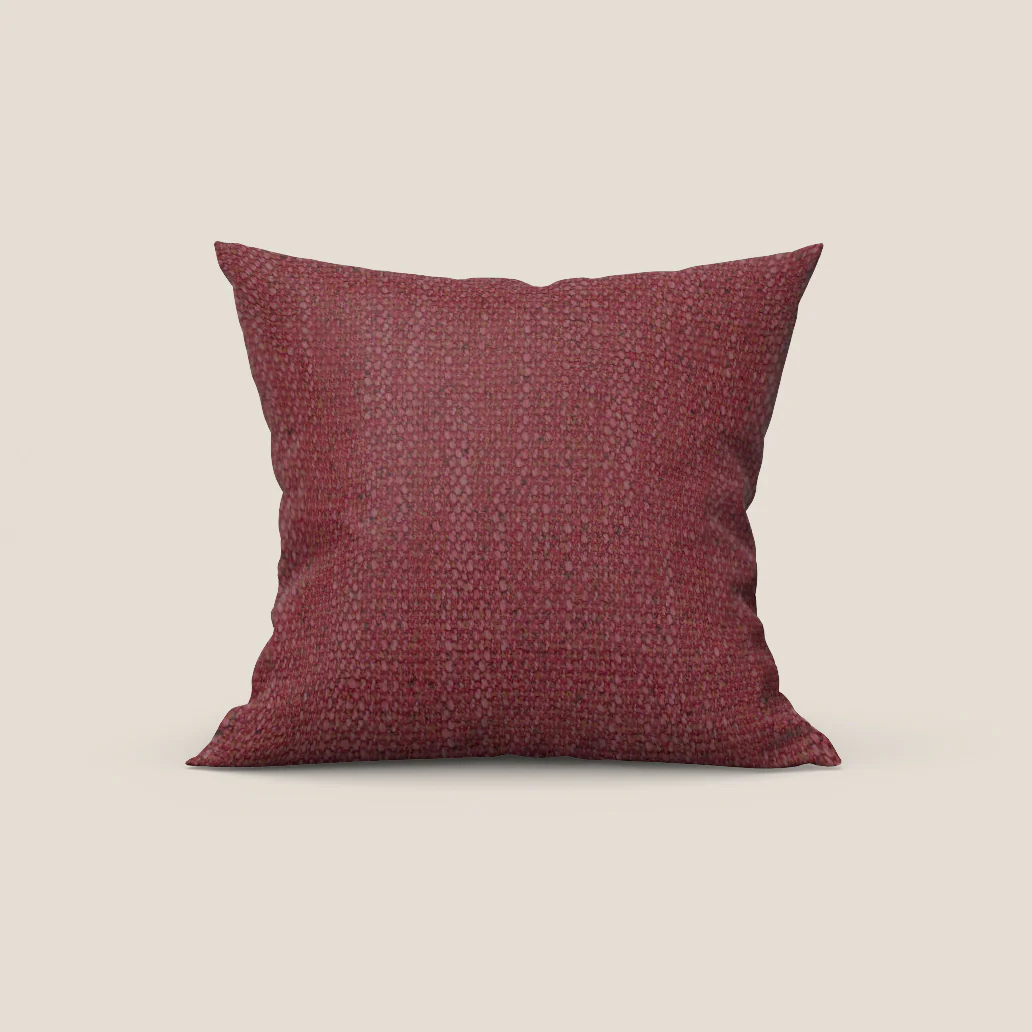 Levante coussin disponible en différentes couleurs en bouclette recyclée fraîche à trame mélangée détachable T16 rouge