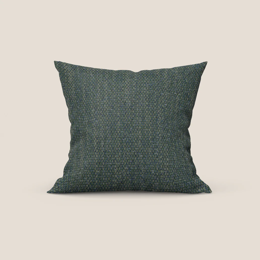 Levante coussin disponible en différentes couleurs en bouclette recyclée fraîche à trame mélangée détachable T16 vert