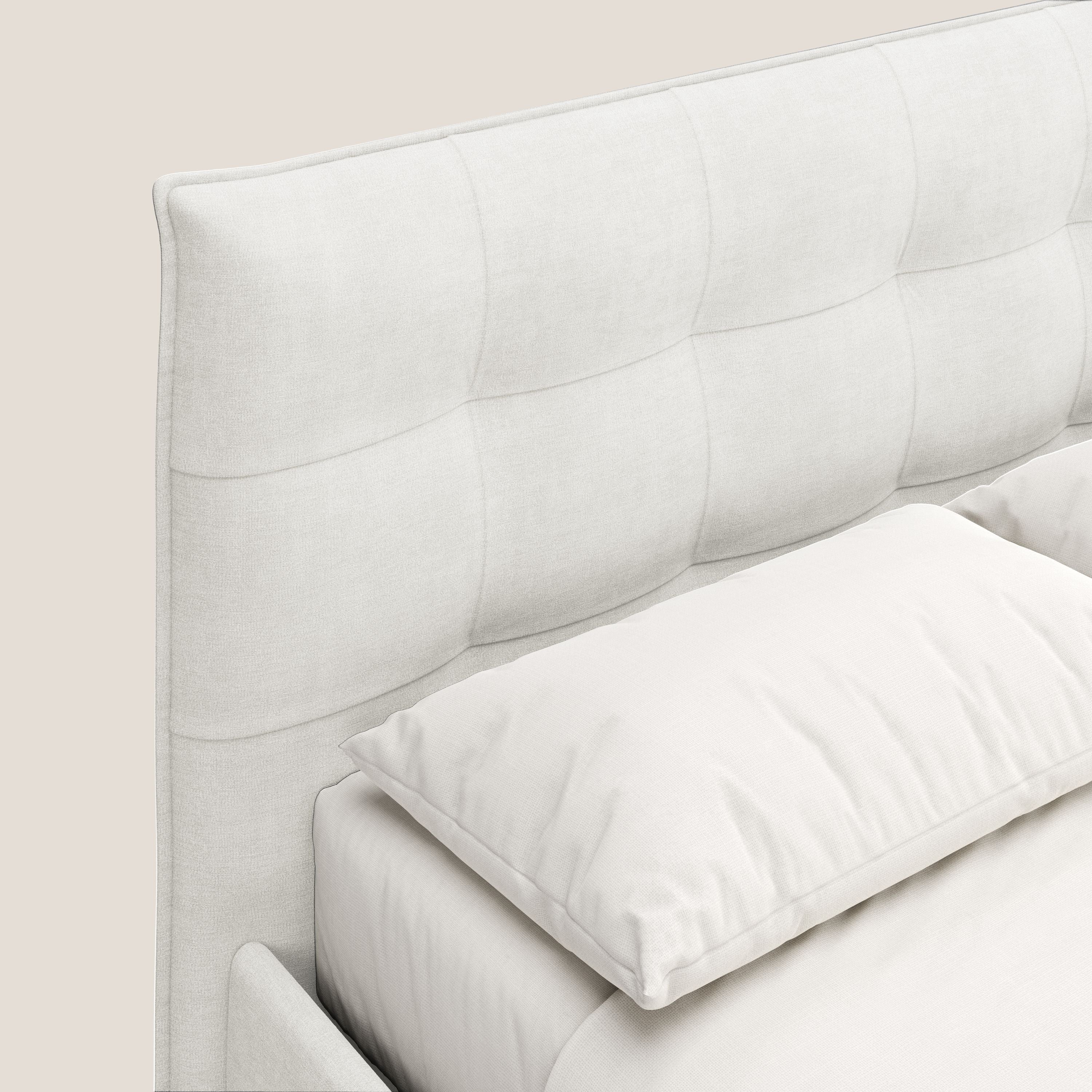 Liam lit coffre avec tête de lit capitonnée en tissu détachable T17 blanc - Image 6