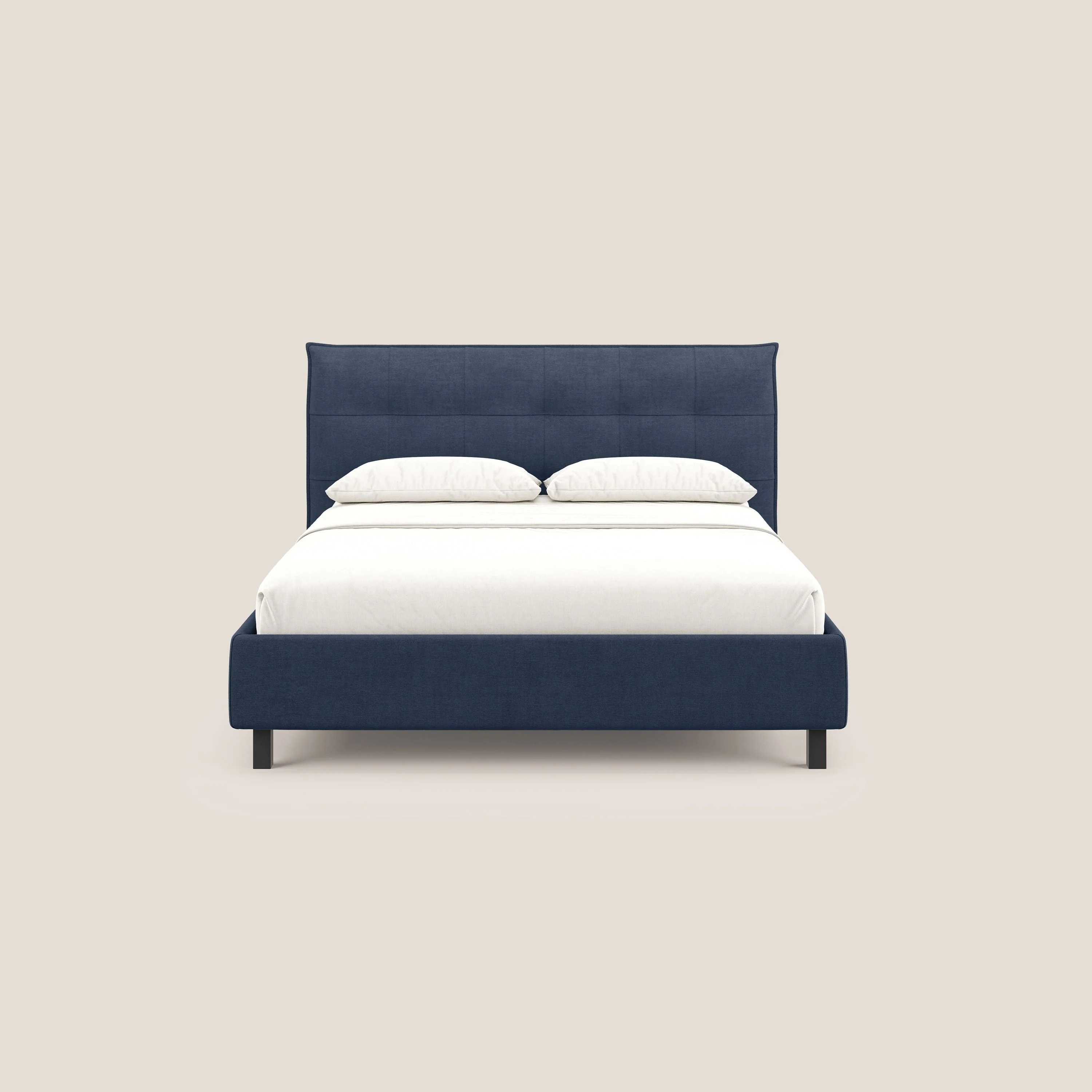 Liam lit coffre avec tête de lit capitonnée en tissu détachable T17 bleu - Image 3