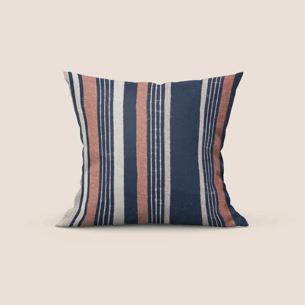 LYNE-STYLE Coussins à motifs rayés en tissu imperméable disponible en 2 couleurs orange