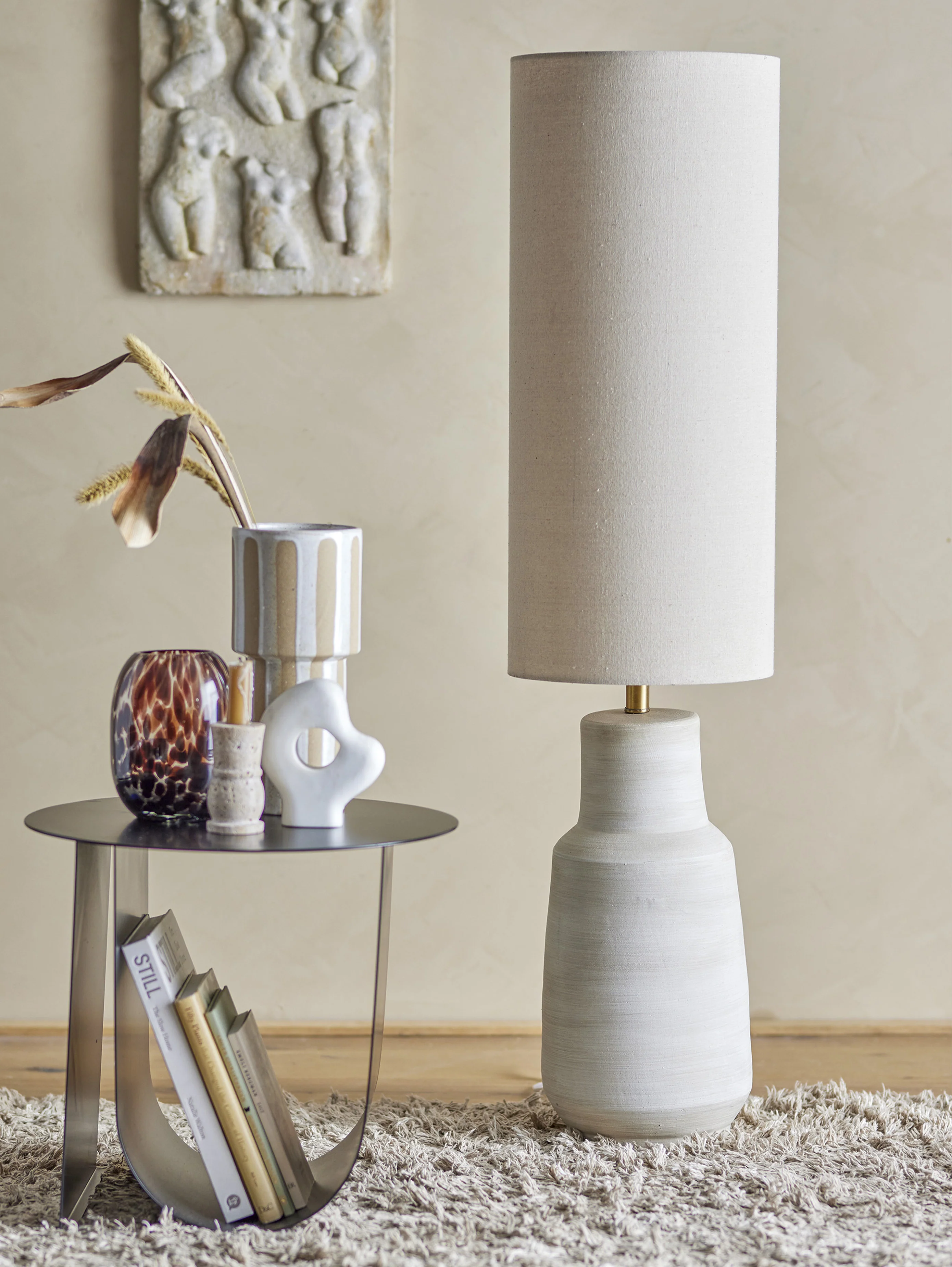 Linetta Lampadaire avec base en grès blanc - Image 4