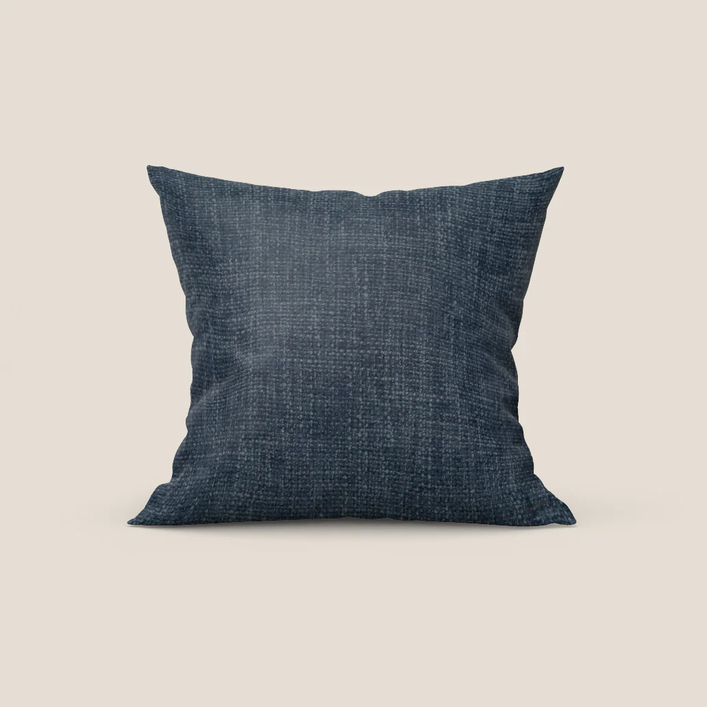 Lyon coussin disponible en plusieurs couleurs, fabriqué en tissu tressé imperméable doux T06 bleu