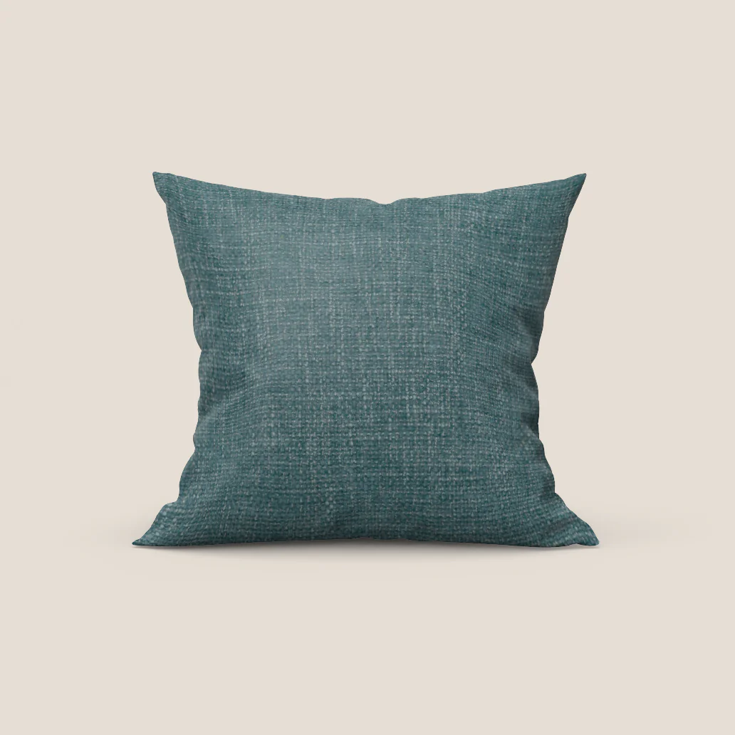 Lyon coussin disponible en plusieurs couleurs, réalisé en tissu tressé imperméable T06 bleu clair