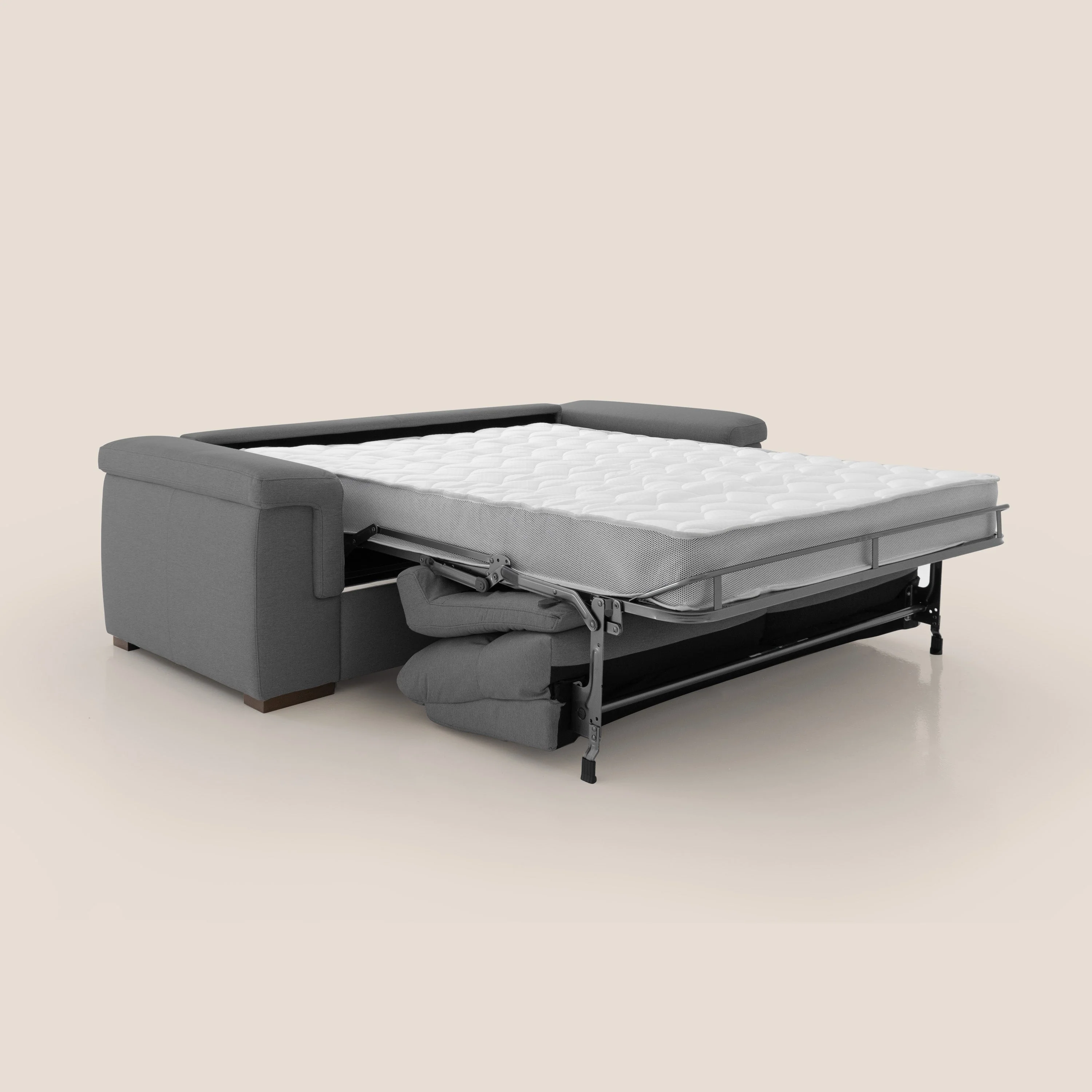 Magnolia canapé convertible avec matelas H 18cm et dossier haut et moelleux en tissu détachable T05 anthracite - Image 2