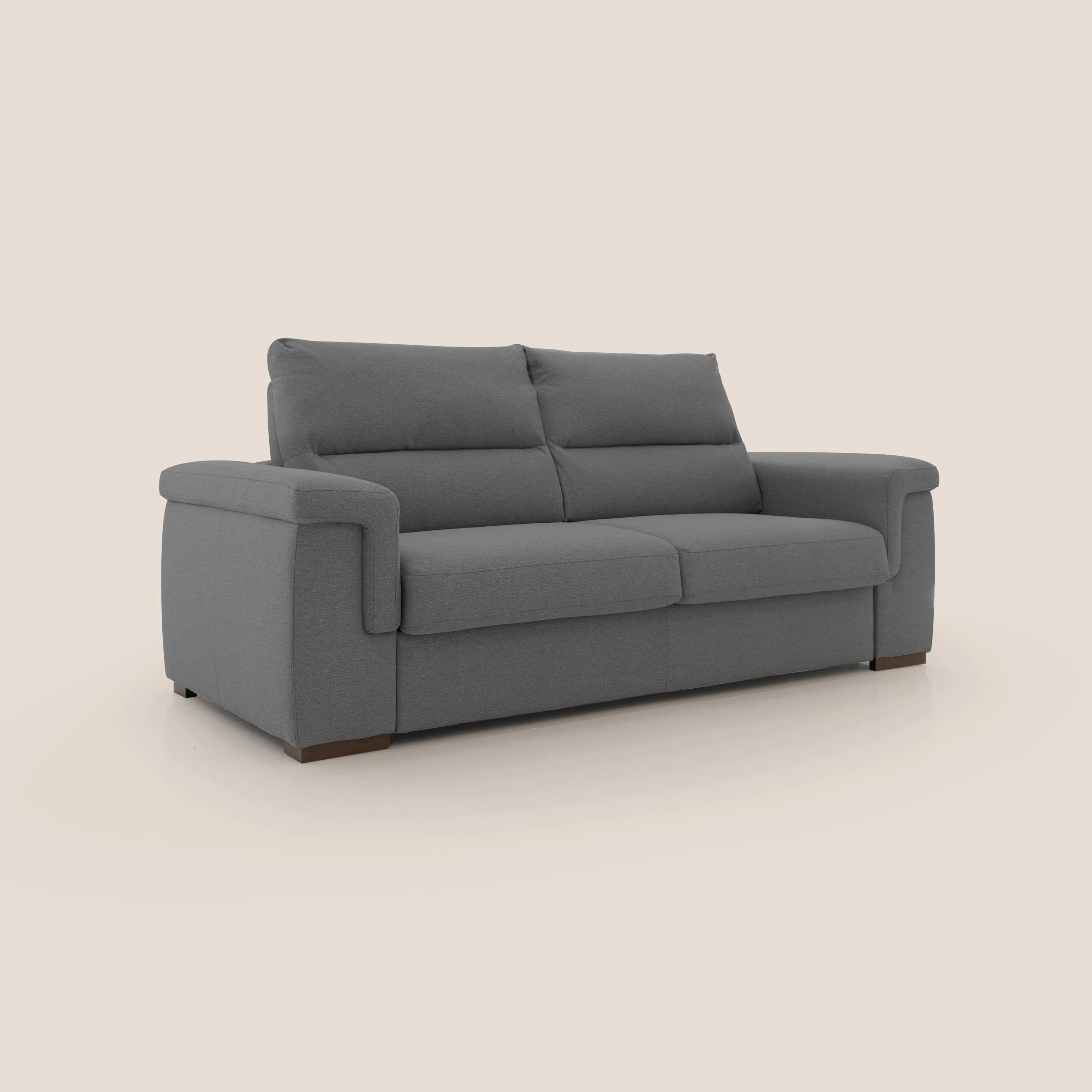 Magnolia canapé convertible avec matelas H 18cm et dossier haut et moelleux en tissu détachable T05 anthracite - Image 3