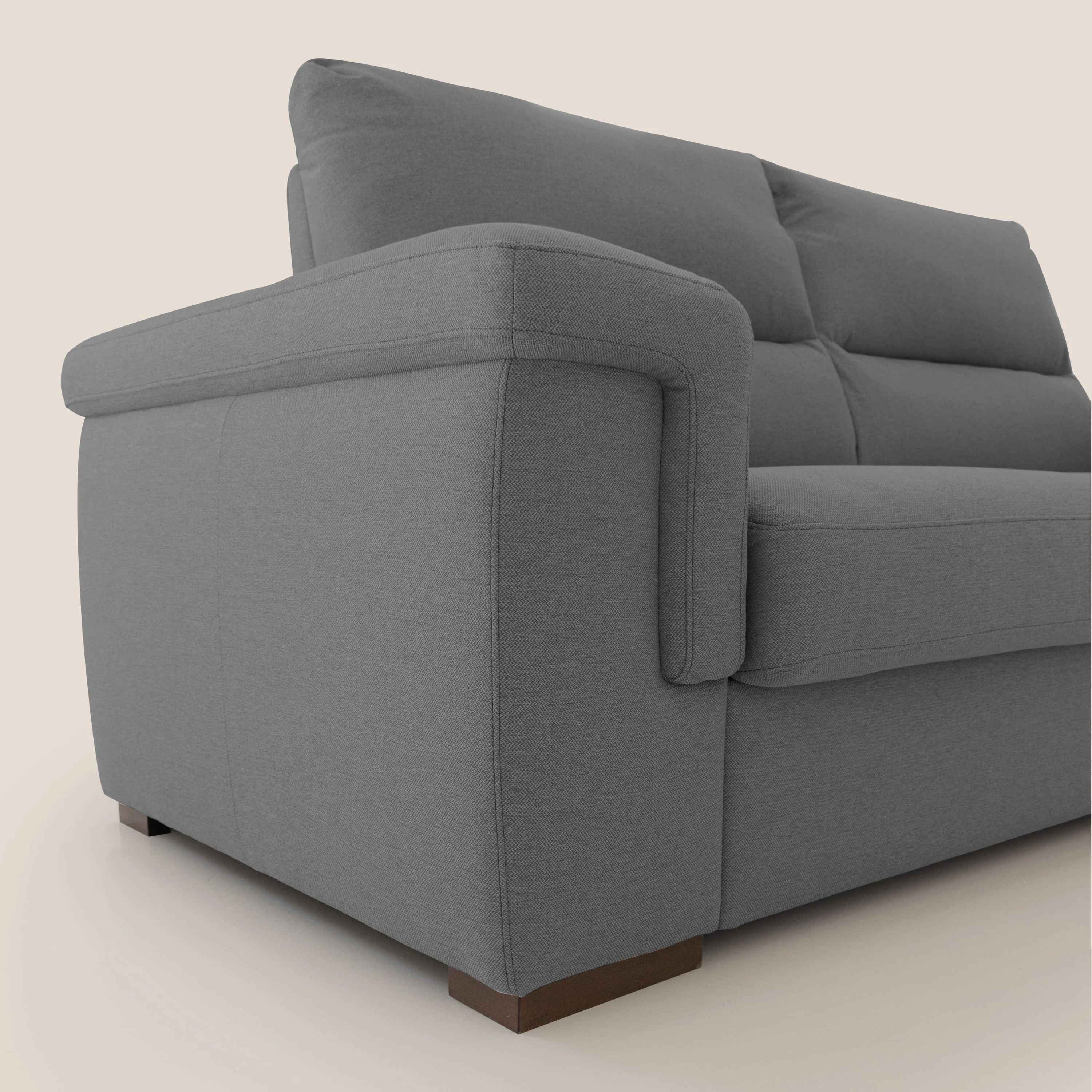 Magnolia canapé convertible avec matelas H 18cm et dossier haut et moelleux en tissu détachable T05 anthracite - Image 5