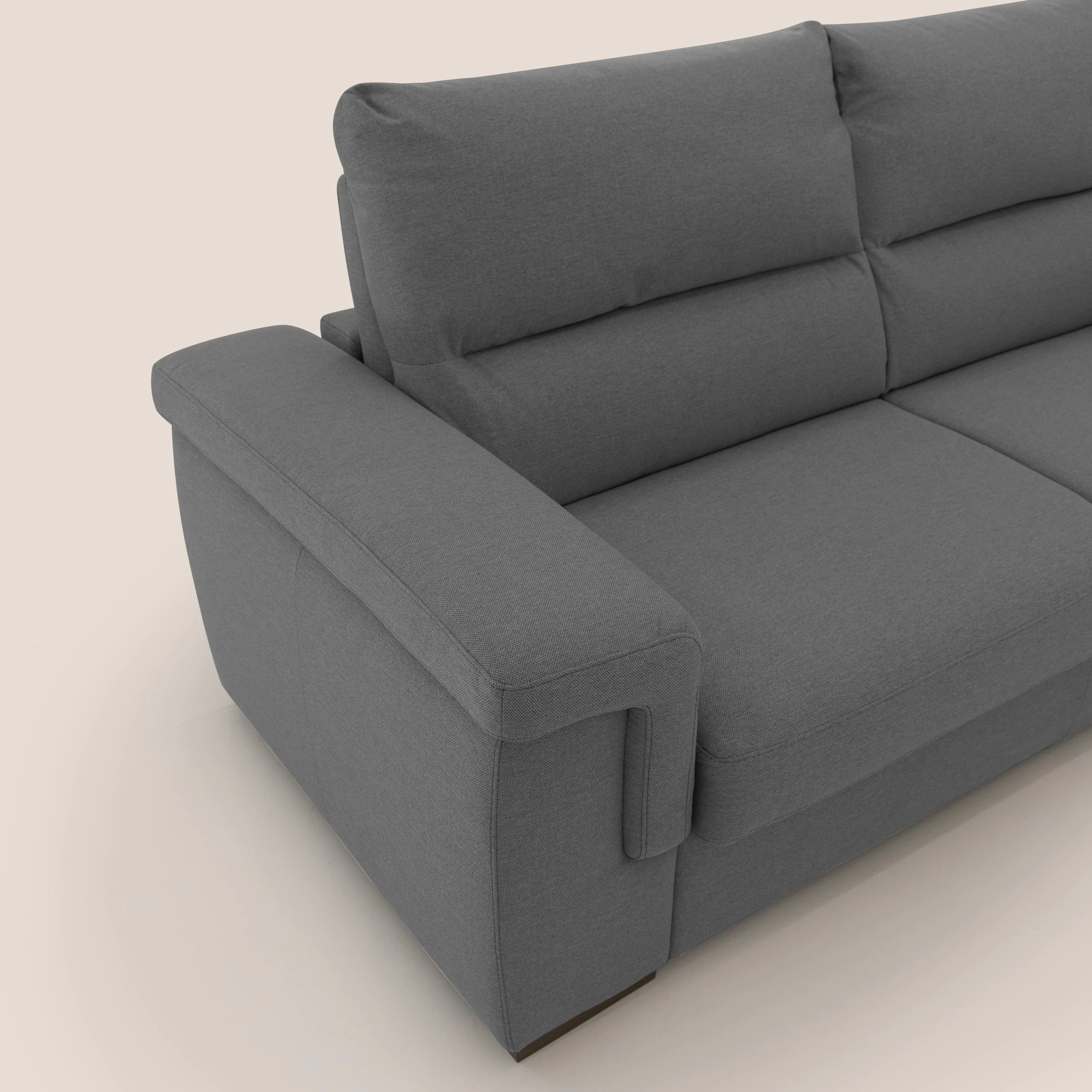 Magnolia canapé convertible avec matelas H 18cm et dossier haut et moelleux en tissu détachable T05 anthracite - Image 6