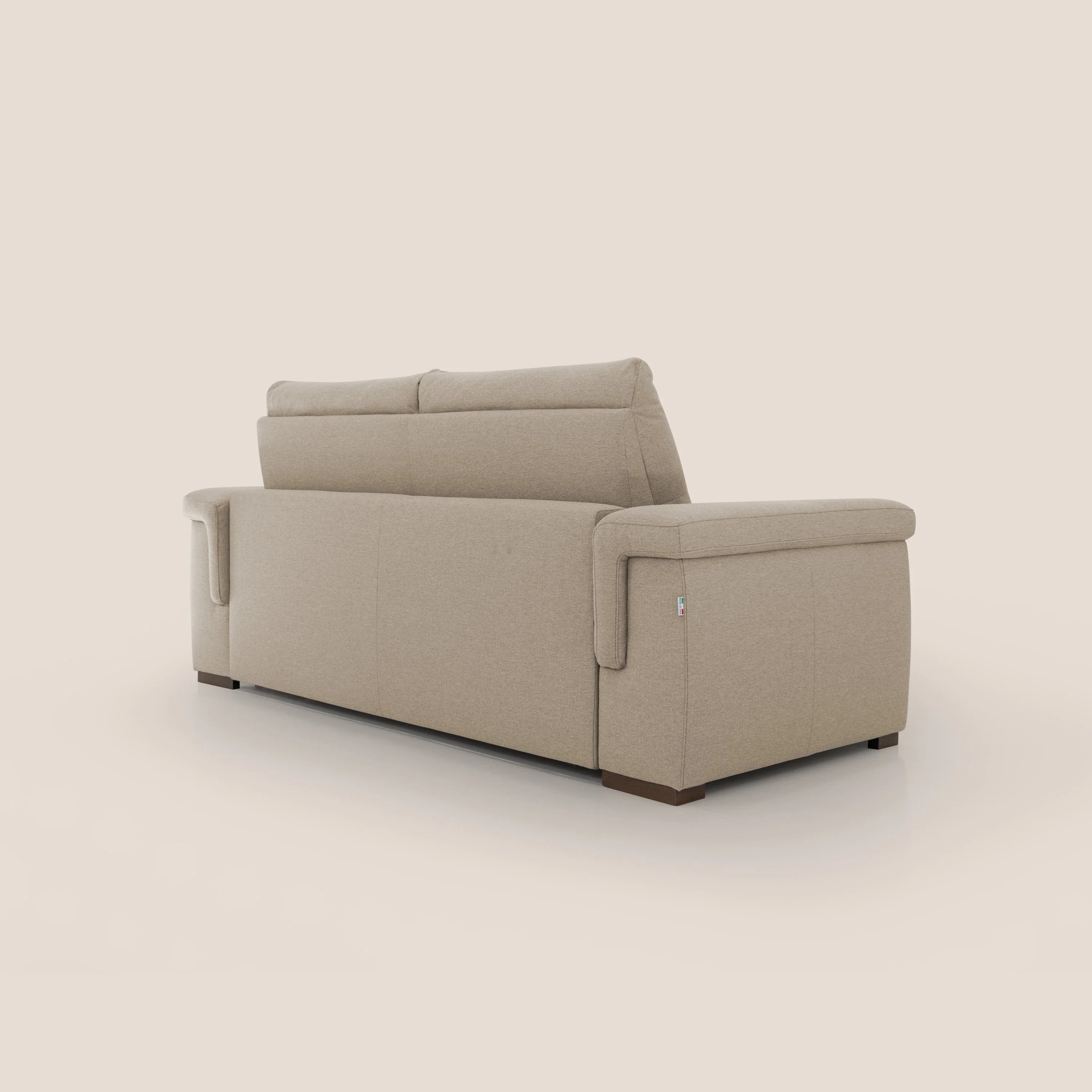 Magnolia canapé convertible avec matelas H 18cm et dossier haut et moelleux en tissu détachable T05 beige - Image 8