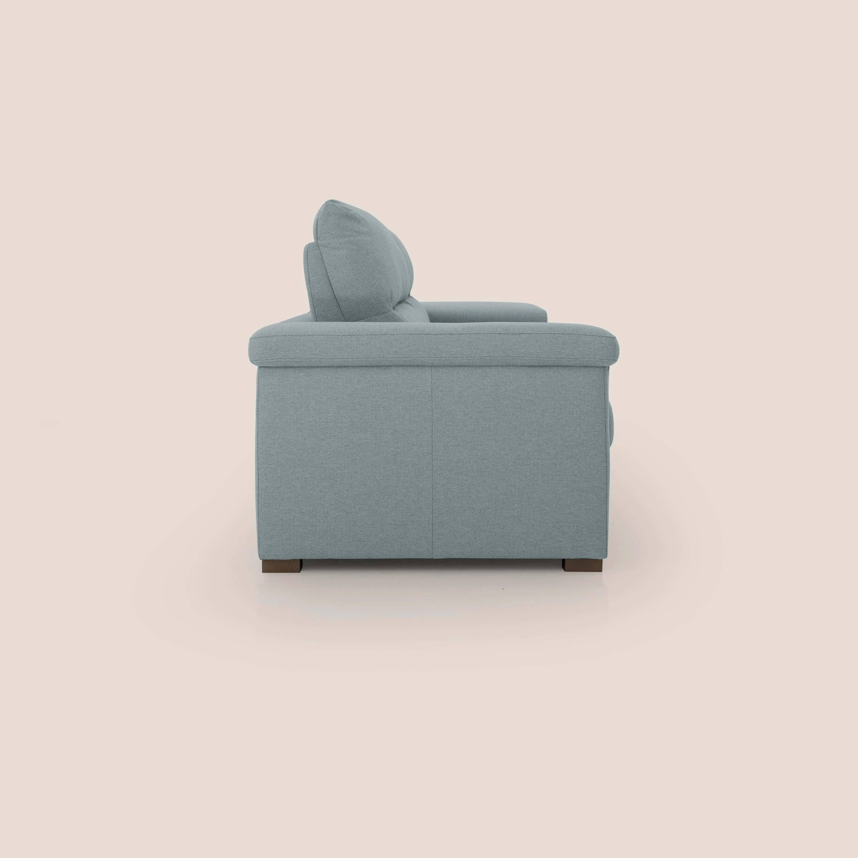 Magnolia canapé convertible avec matelas H 18cm et dossier haut et moelleux en tissu détachable T05 bleu pastel - Image 7