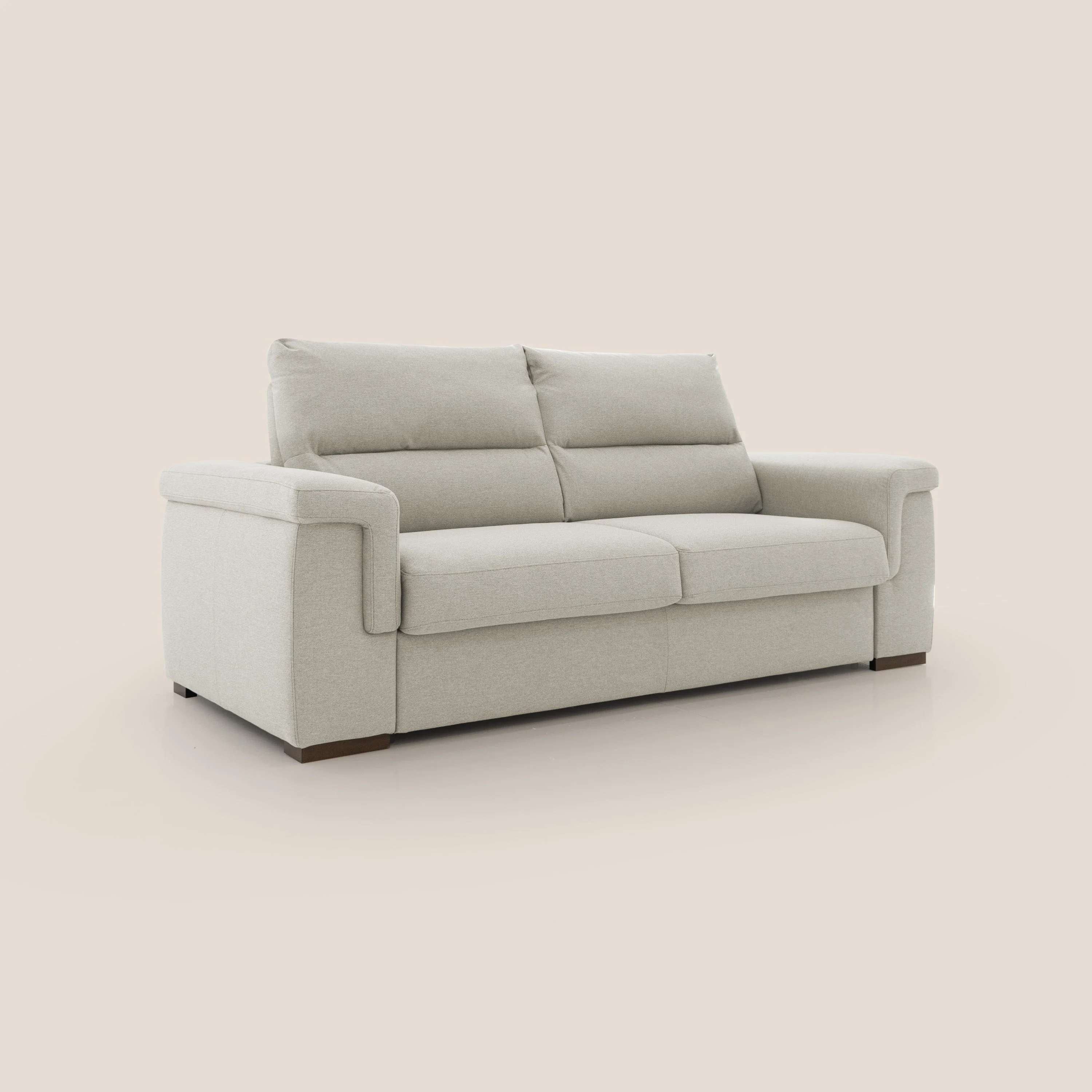 Magnolia canapé convertible avec matelas H 18cm et dossier haut et moelleux en tissu détachable T05 crÚme - Image 3