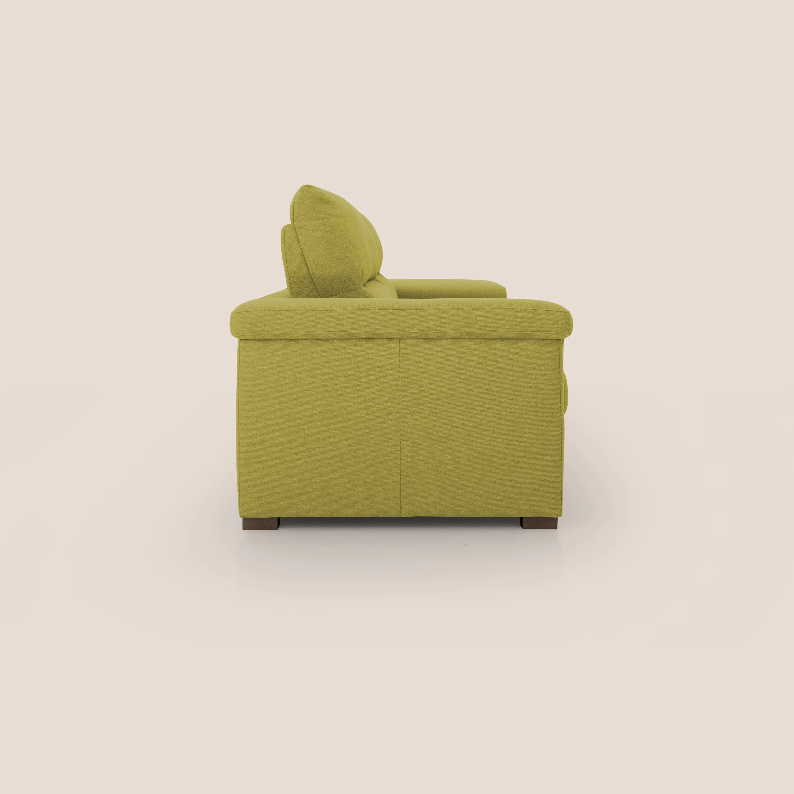 Magnolia canapé convertible avec matelas H 18cm et dossier haut et moelleux en tissu détachable T05 jaune - Image 7