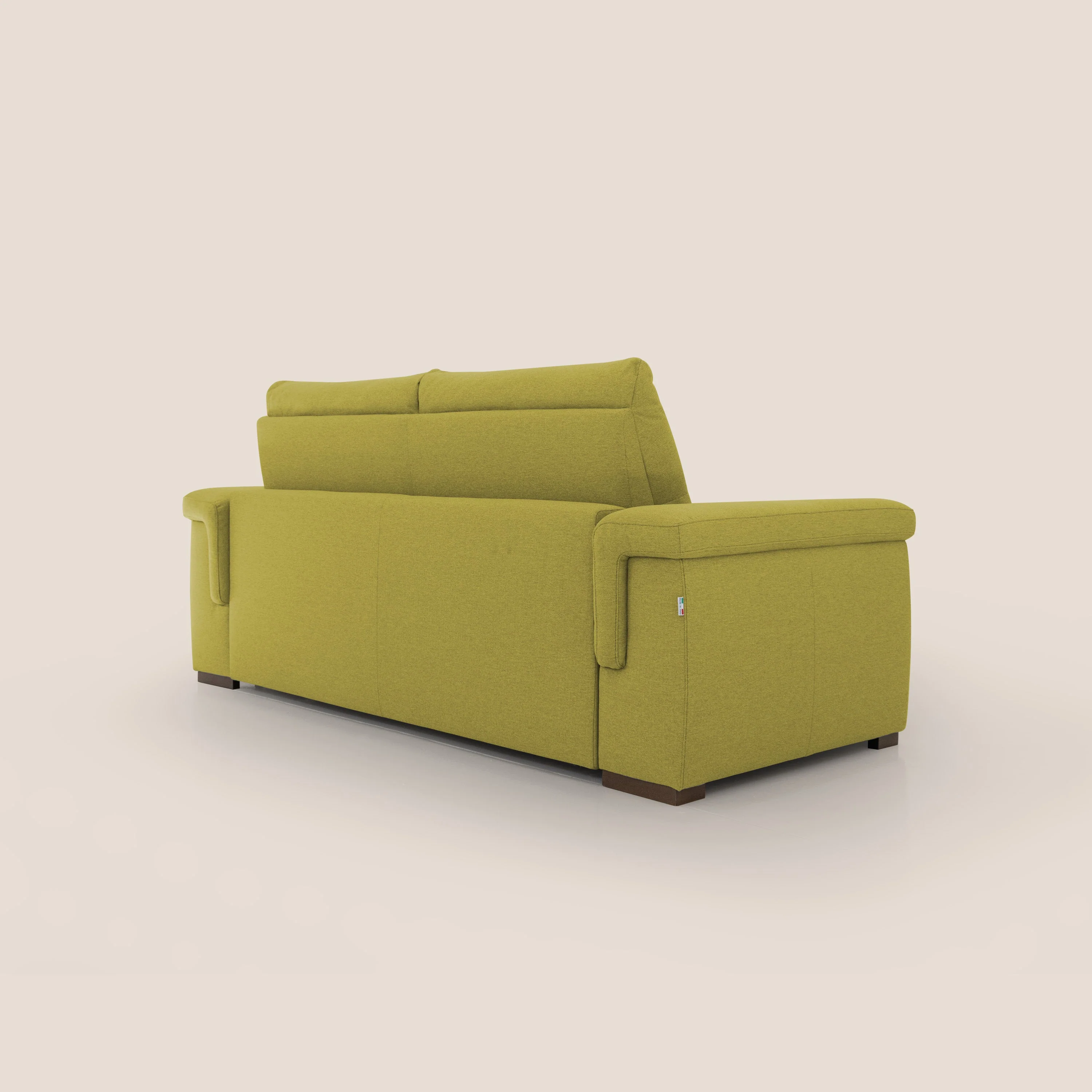 Magnolia canapé convertible avec matelas H 18cm et dossier haut et moelleux en tissu détachable T05 jaune - Image 8