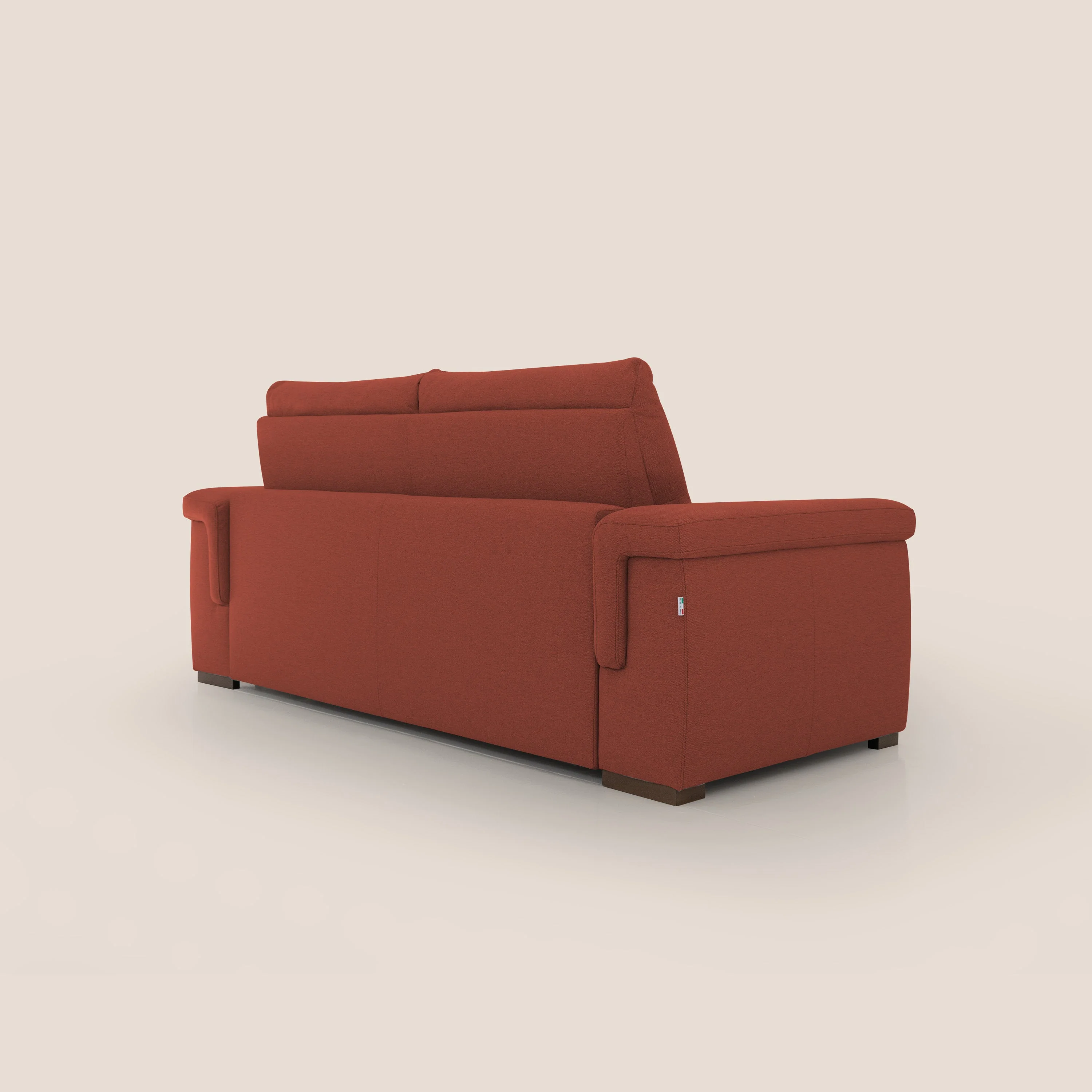 Magnolia canapé convertible avec matelas H 18cm et dossier haut et moelleux en tissu détachable T05 rouge - Image 8