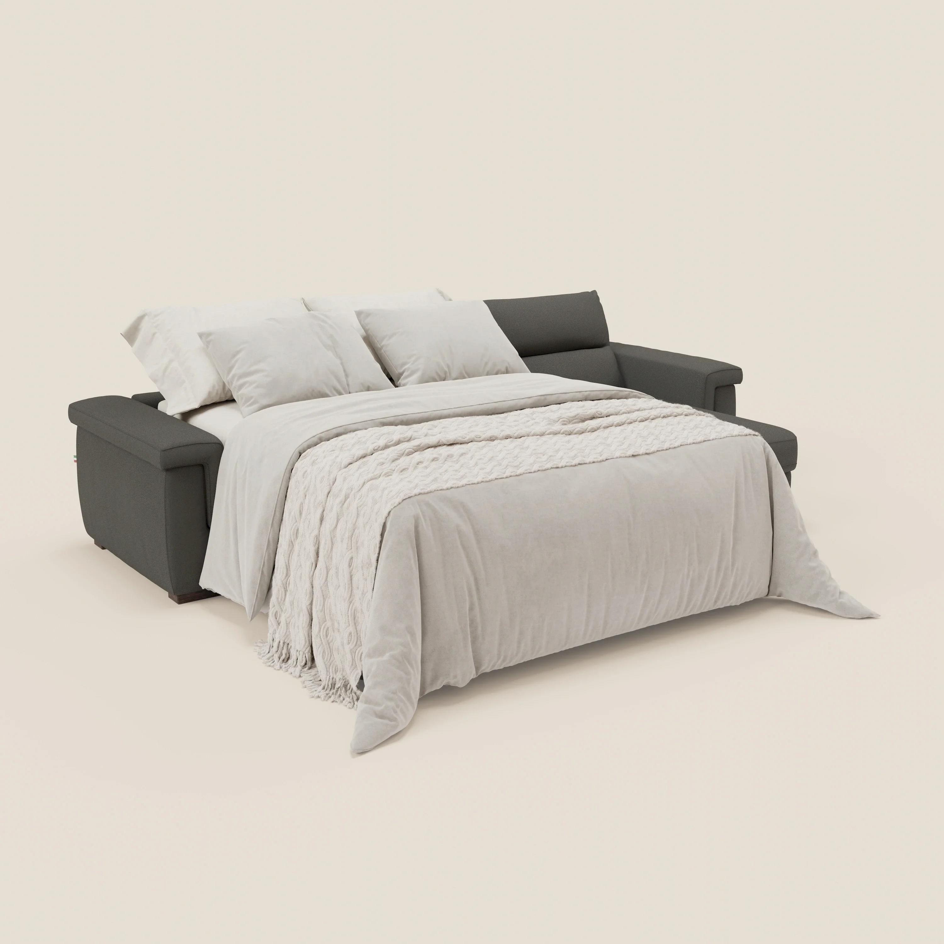 Magnolia canapé d'angle convertible avec méridienne coffre - matelas H 18cm en tissu détachable T05 - Image 2