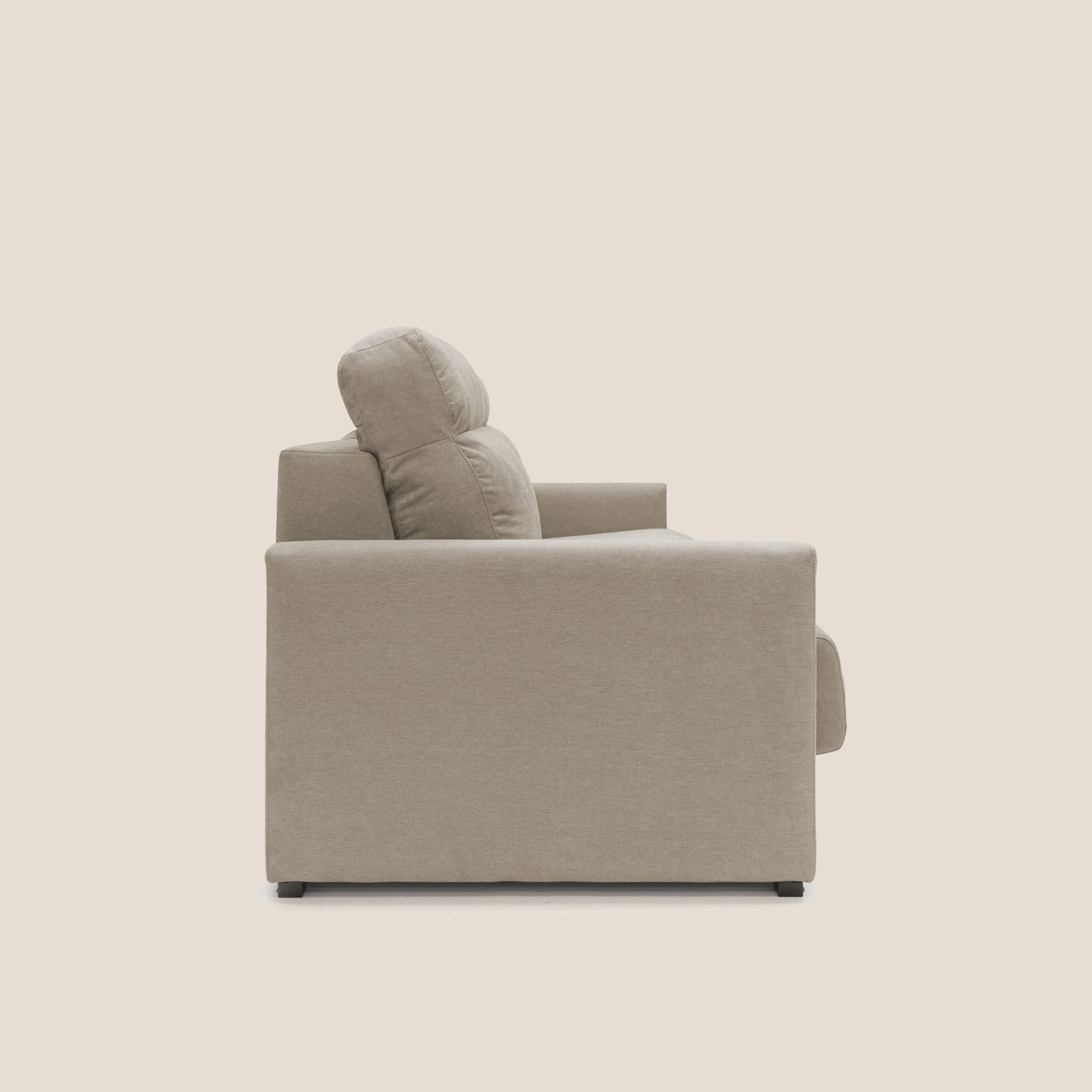 Margot canapé convertible au dossier haut et moelleux en tissu doux imperméable T02 beige - Image 5